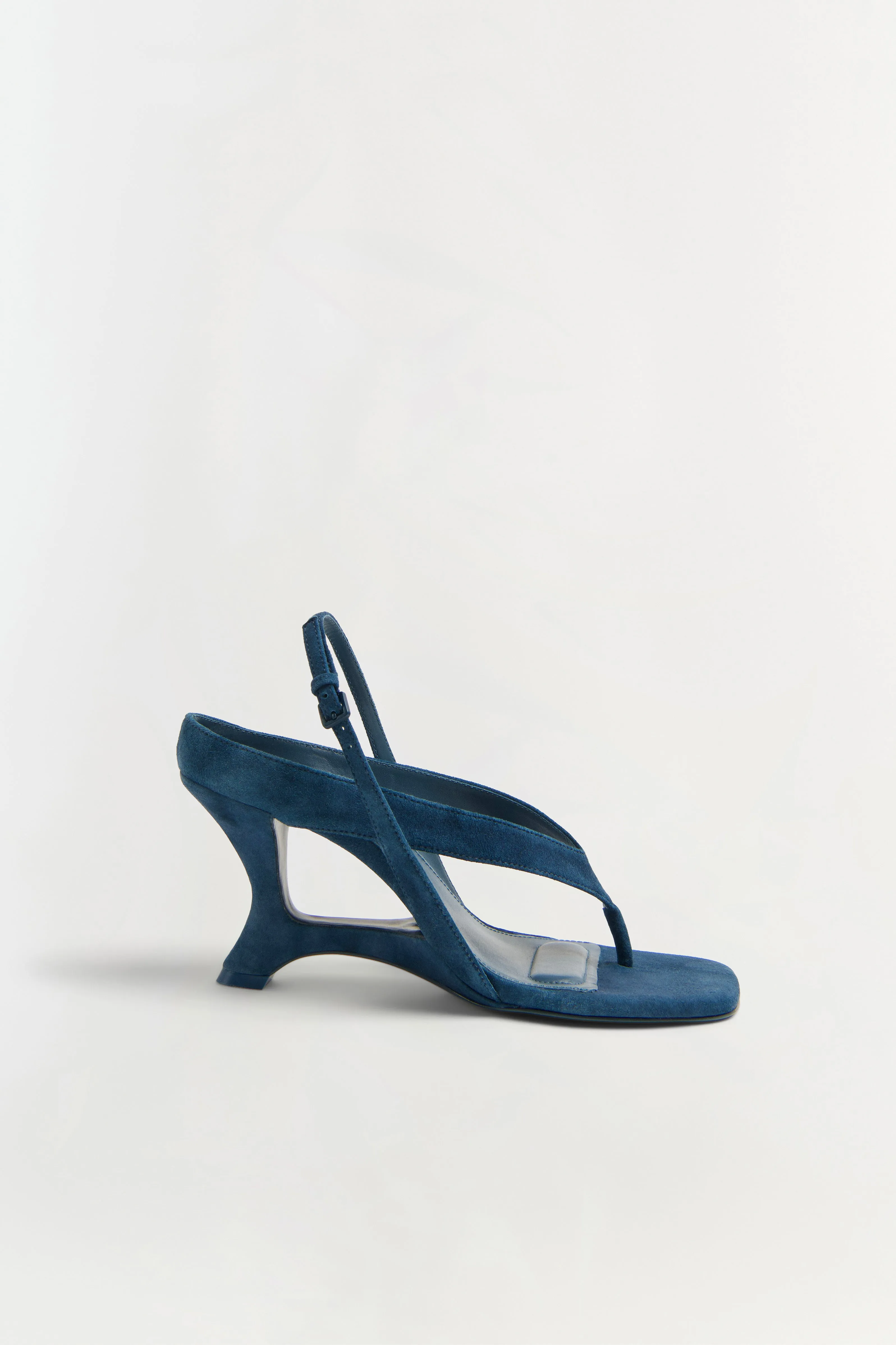 Darya Sunbleached Suede Wedge Thong Sandal sold by Simkhai