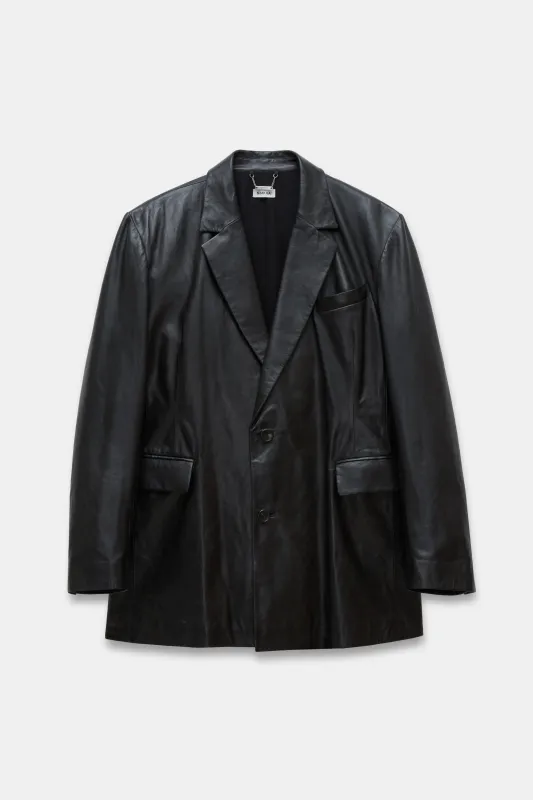 Laurent Leather Tuxedo Jacket sold by Simkhai