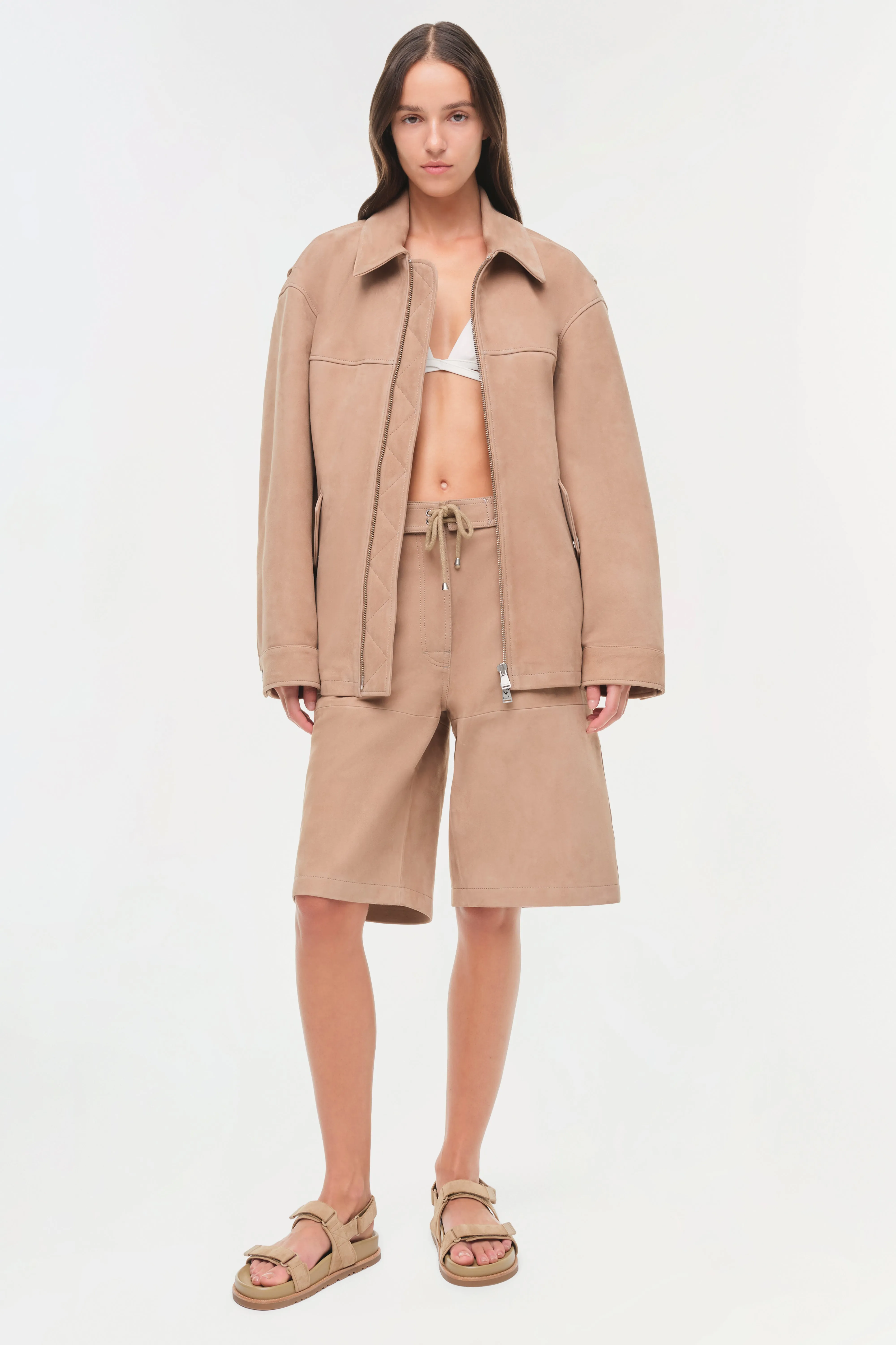 Aslan Long Suede Jacket sold by Simkhai product image thumbnail 3