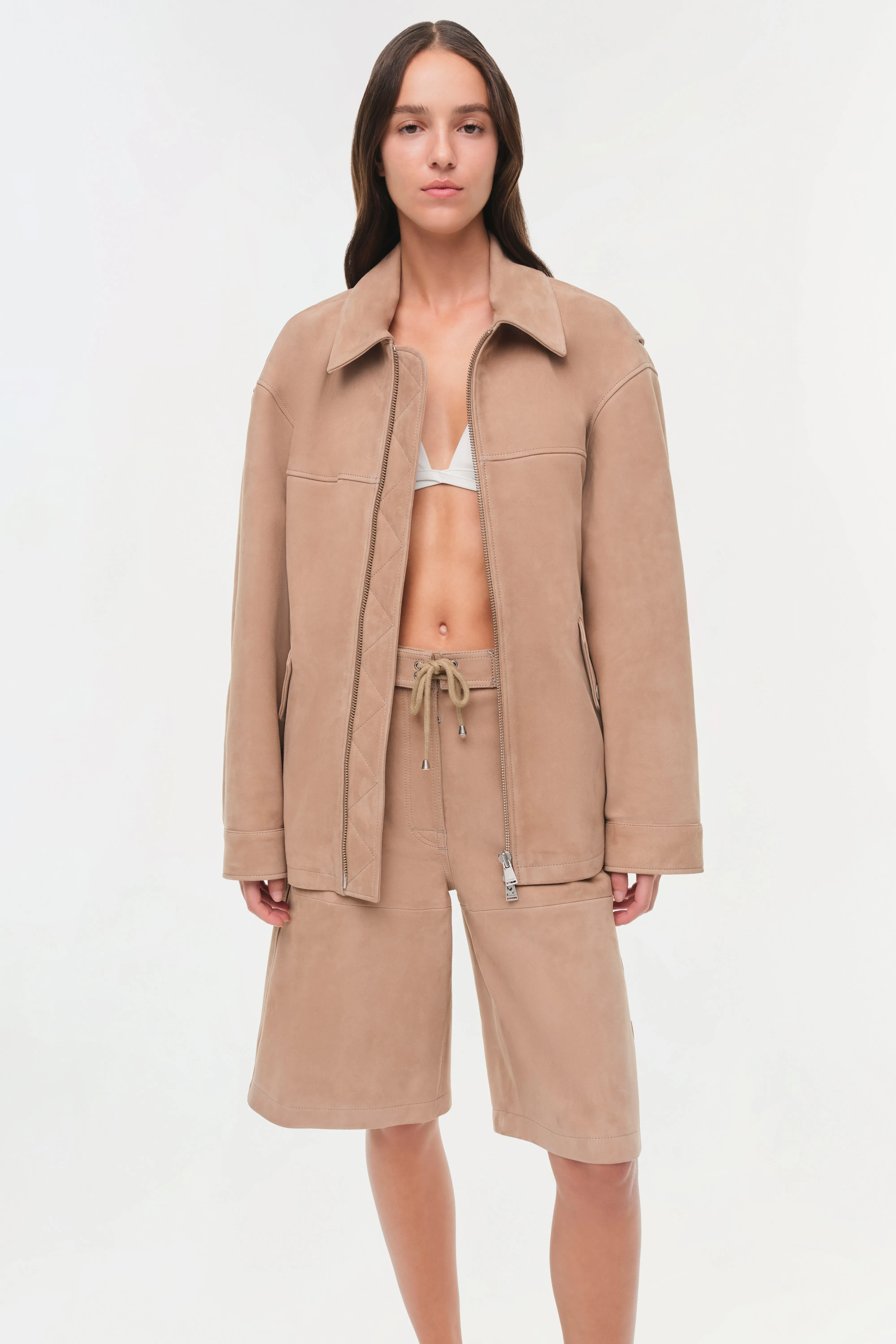 Aslan Long Suede Jacket sold by Simkhai product image thumbnail 4