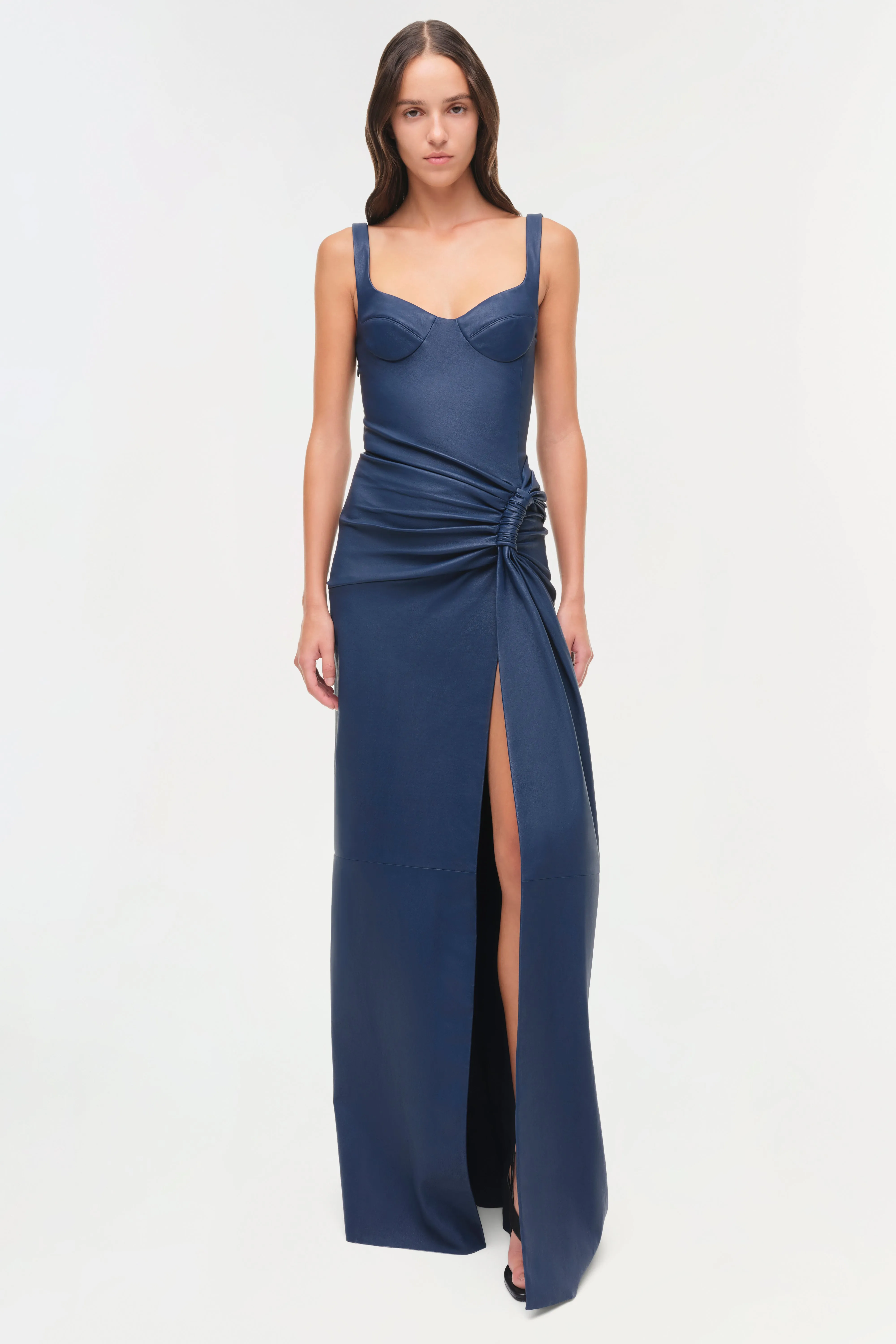 Lyle Draped Leather Dress sold by Simkhai product image thumbnail 3