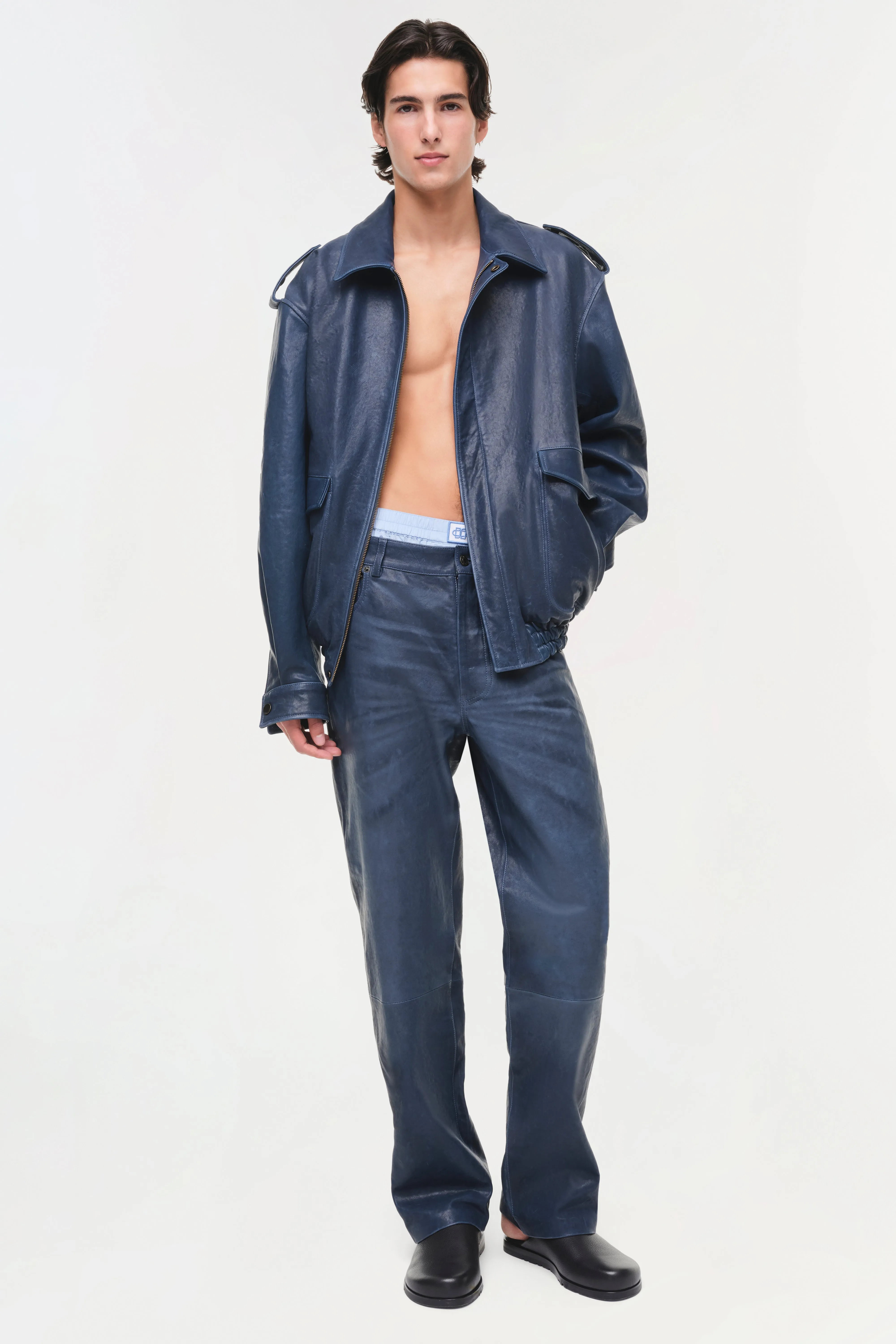 Gideon Leather Flight Jacket sold by Simkhai product image thumbnail 3