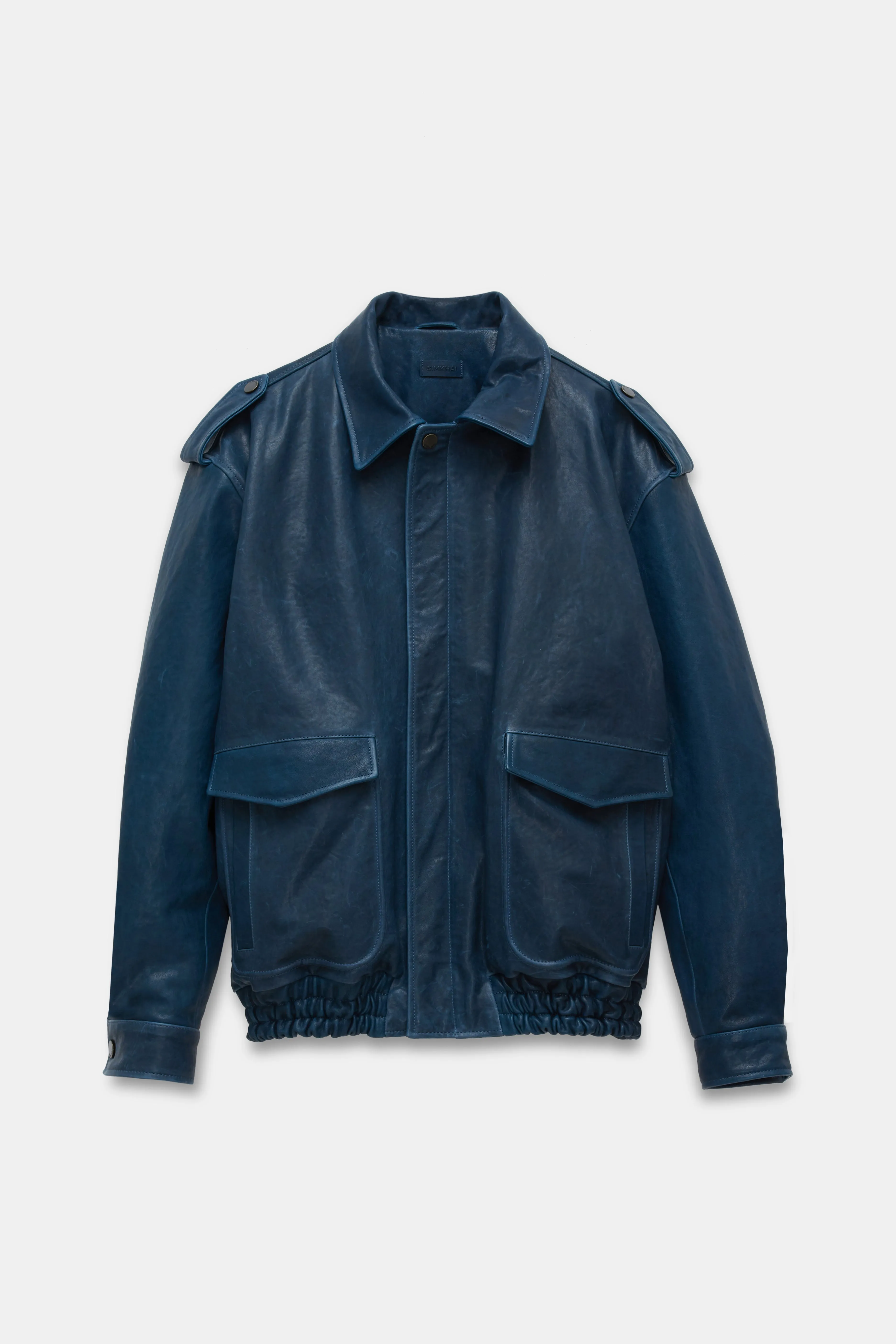 Gideon Leather Flight Jacket sold by Simkhai
