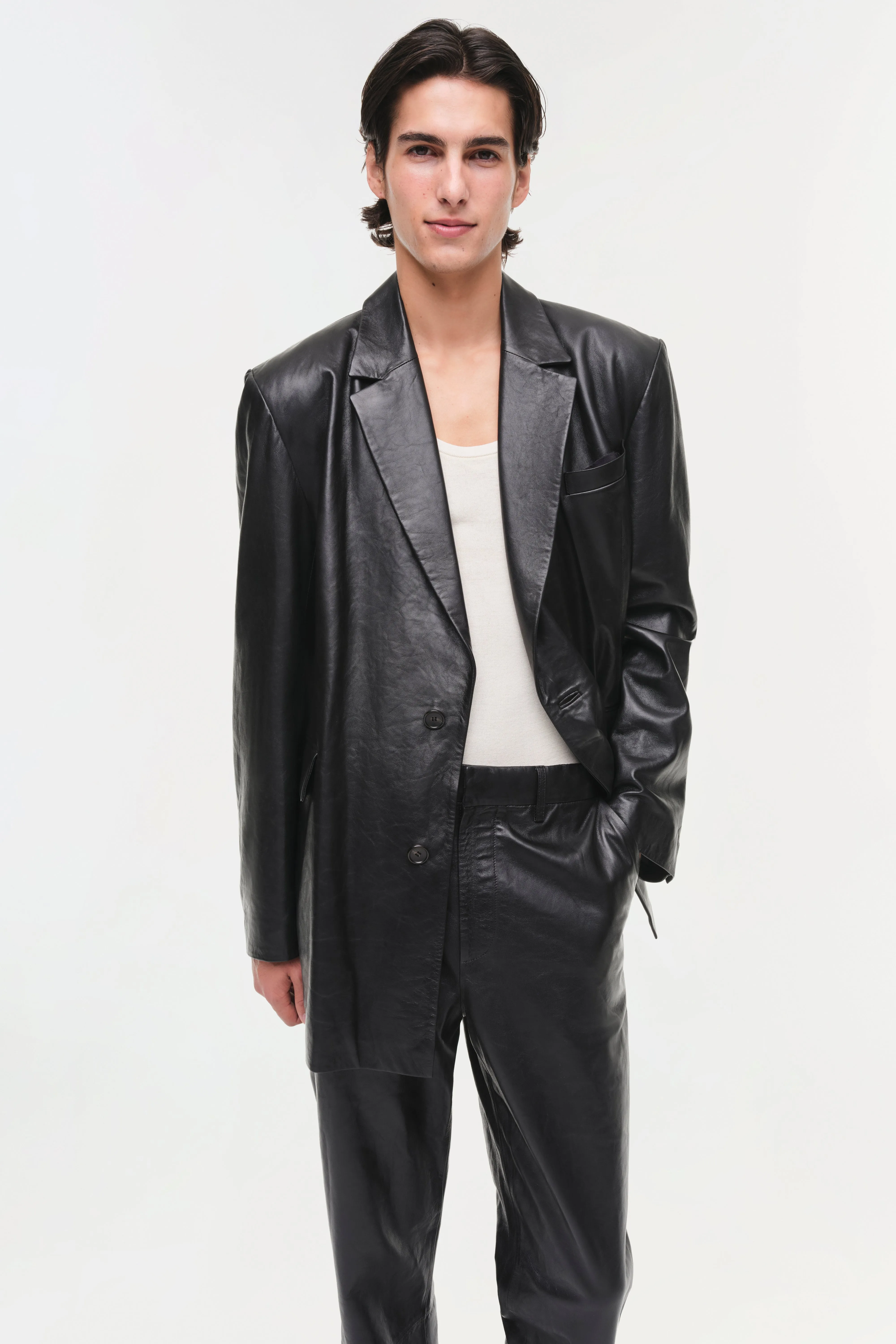 Seamus Leather Tuxedo Pant sold by Simkhai product image thumbnail 4