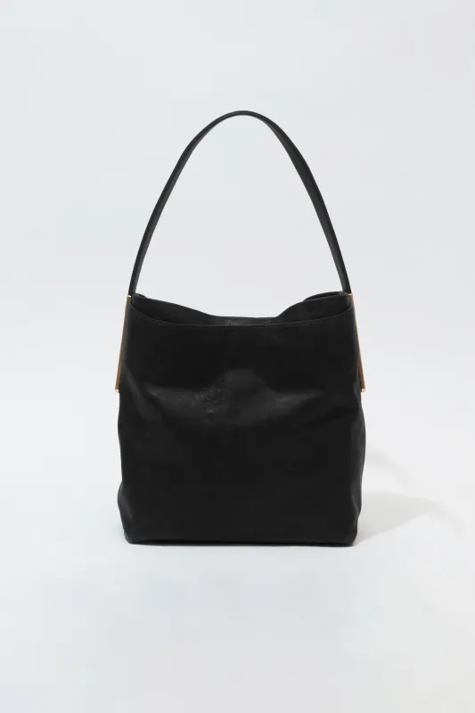Wynn Large Leather Bucket Bag sold by Simkhai