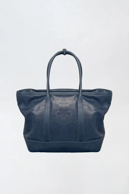 Blaire Sunbleached Leather Weekender made by Simkhai