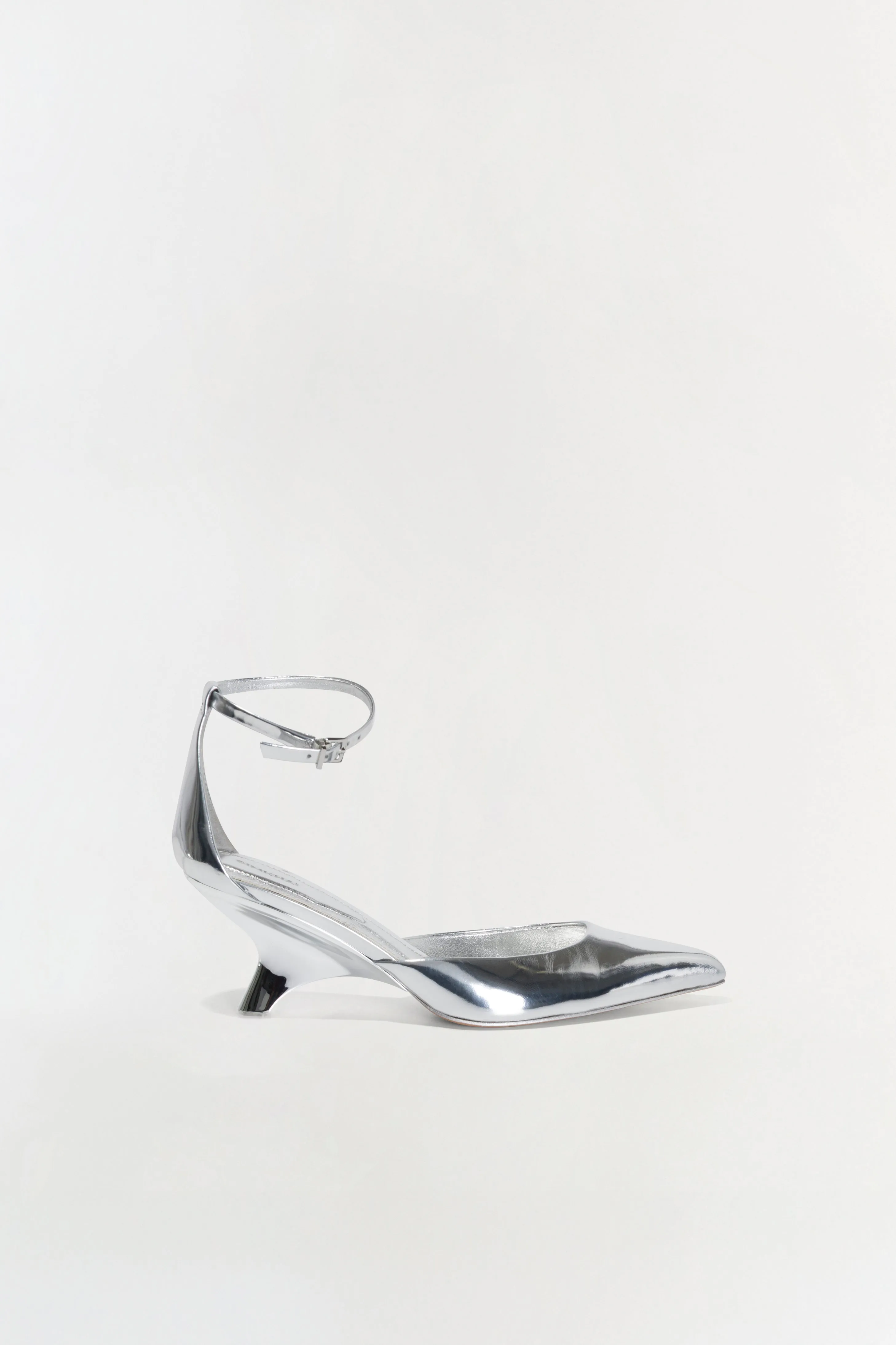 Vixen Metallic Leather Wedge sold by Simkhai