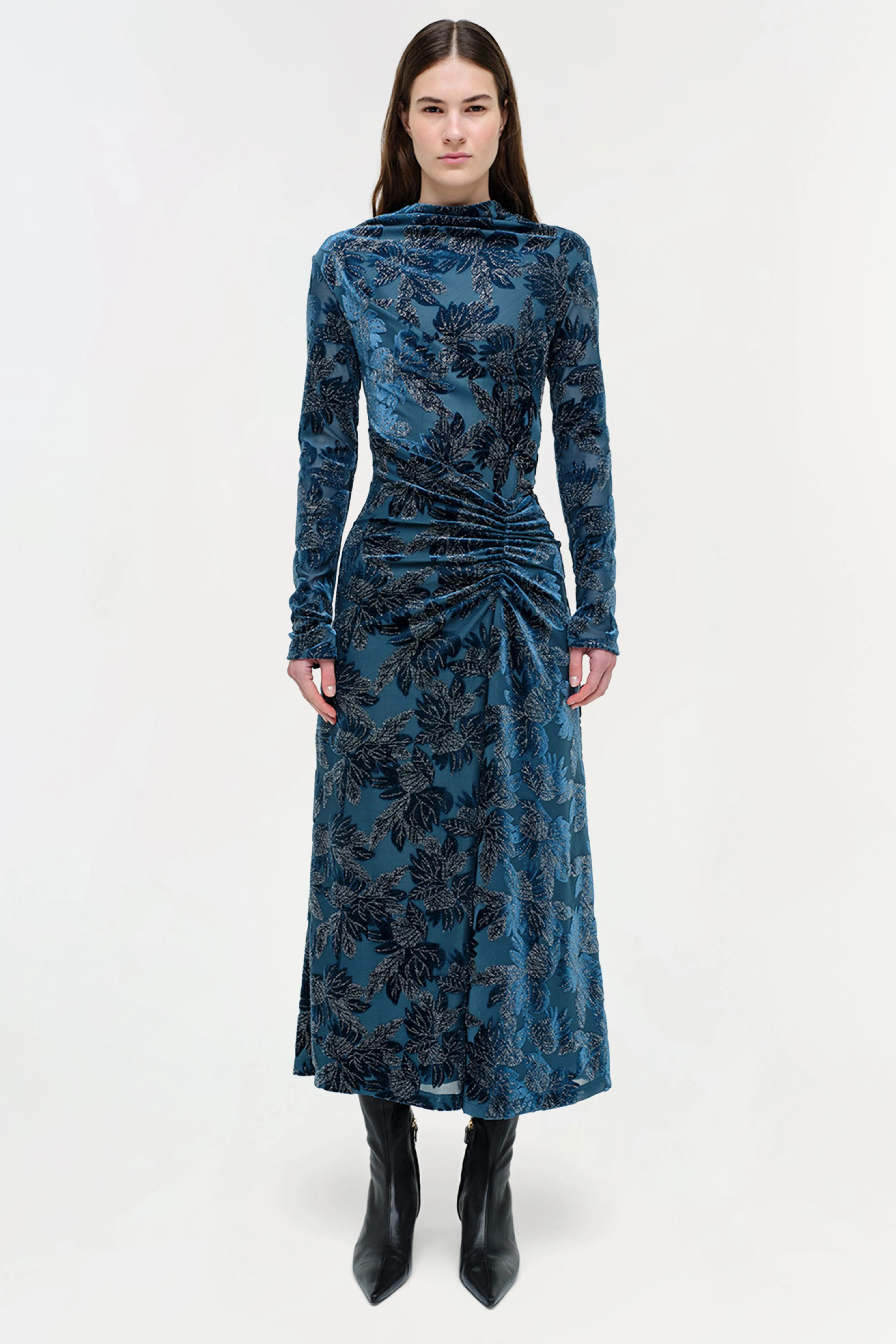 Ferrera Floral Velvet Midi Dress sold by Simkhai product image thumbnail 5