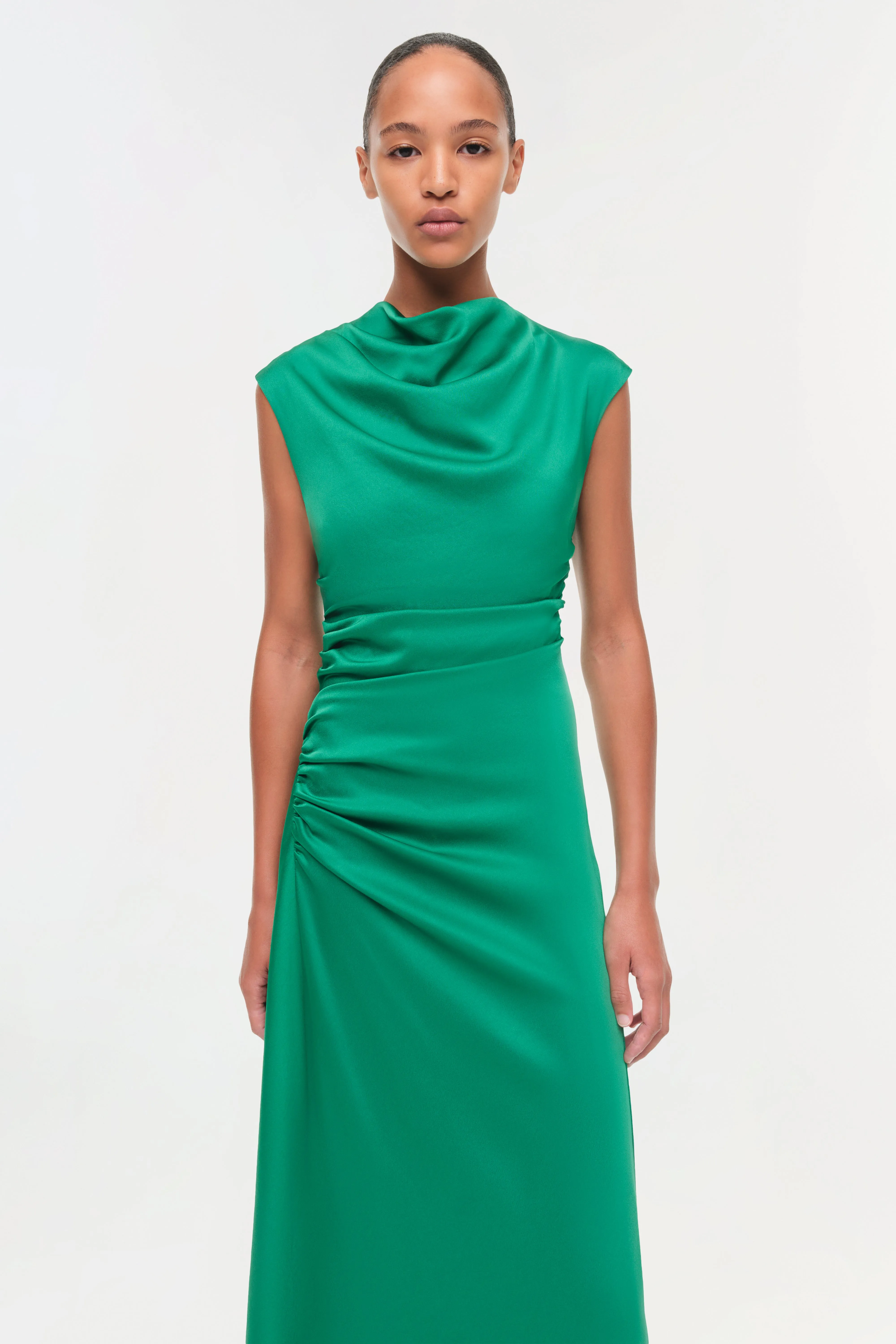 Burke Draped Satin Midi Dress sold by Simkhai product image thumbnail 3