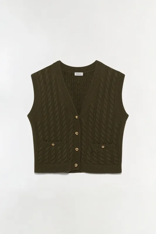 Perrie Cashmere Vest made by Simkhai