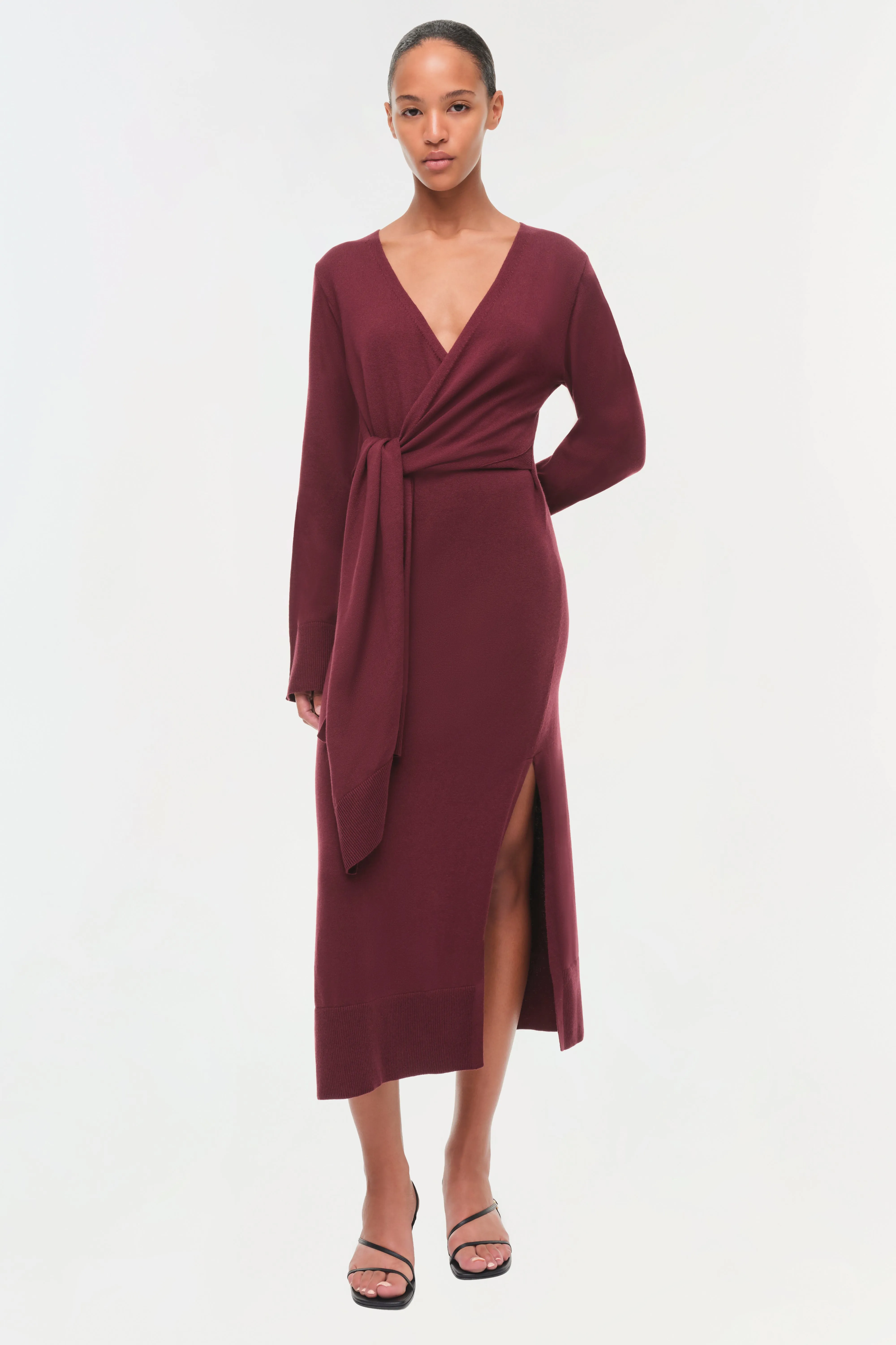 Skyla Cotton Cashmere Wrap Dress sold by Simkhai product image thumbnail 2
