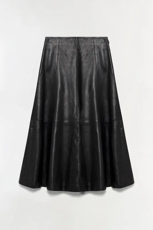 Ryma Leather Midi Skirt made by Simkhai