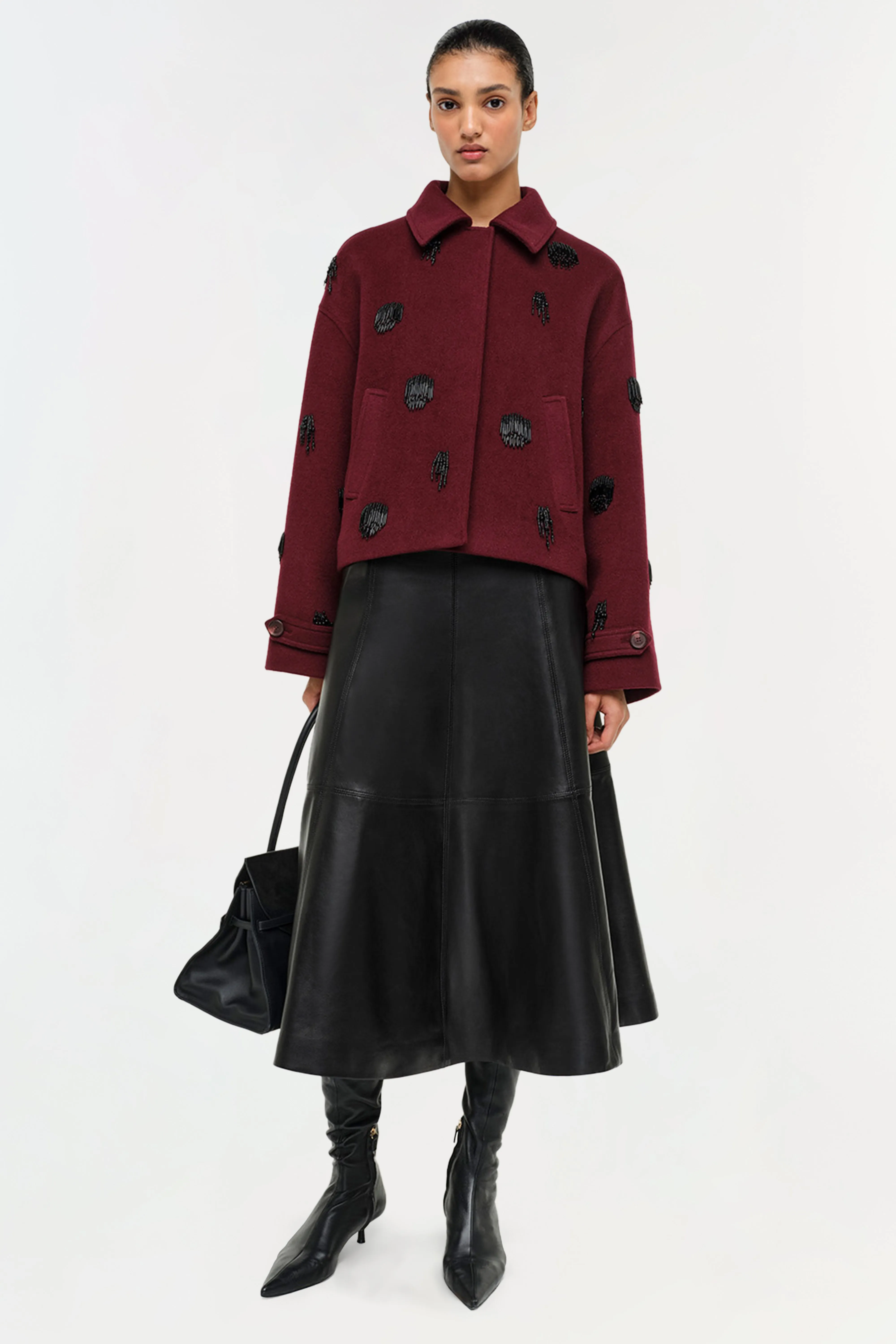 Ryma Leather Midi Skirt sold by Simkhai product image thumbnail 2