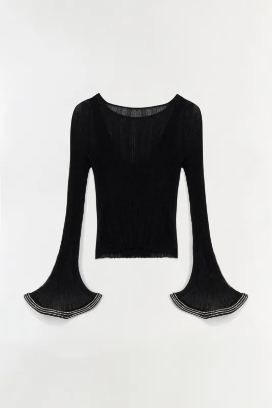 Maebry Metallic Plisse Top made by Simkhai