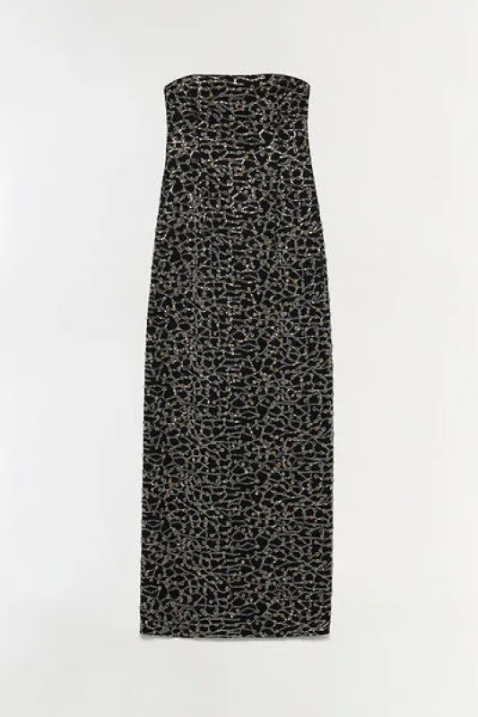 Reign Strapless Sequin Bustier Gown sold by Simkhai