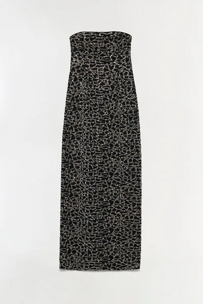 Reign Strapless Sequin Bustier Gown sold by Simkhai