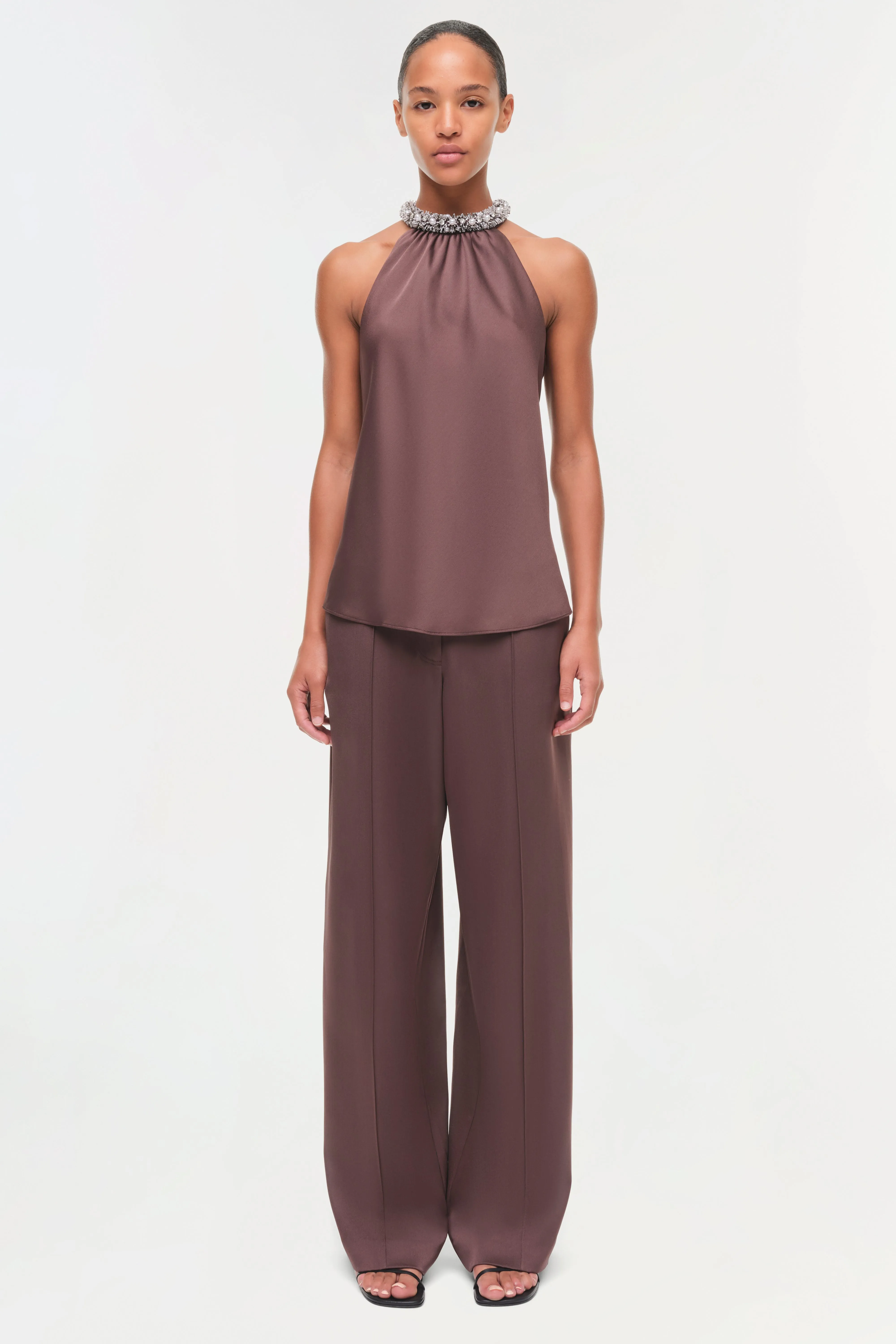 Navi Embellished Satin Top sold by Simkhai product image thumbnail 2