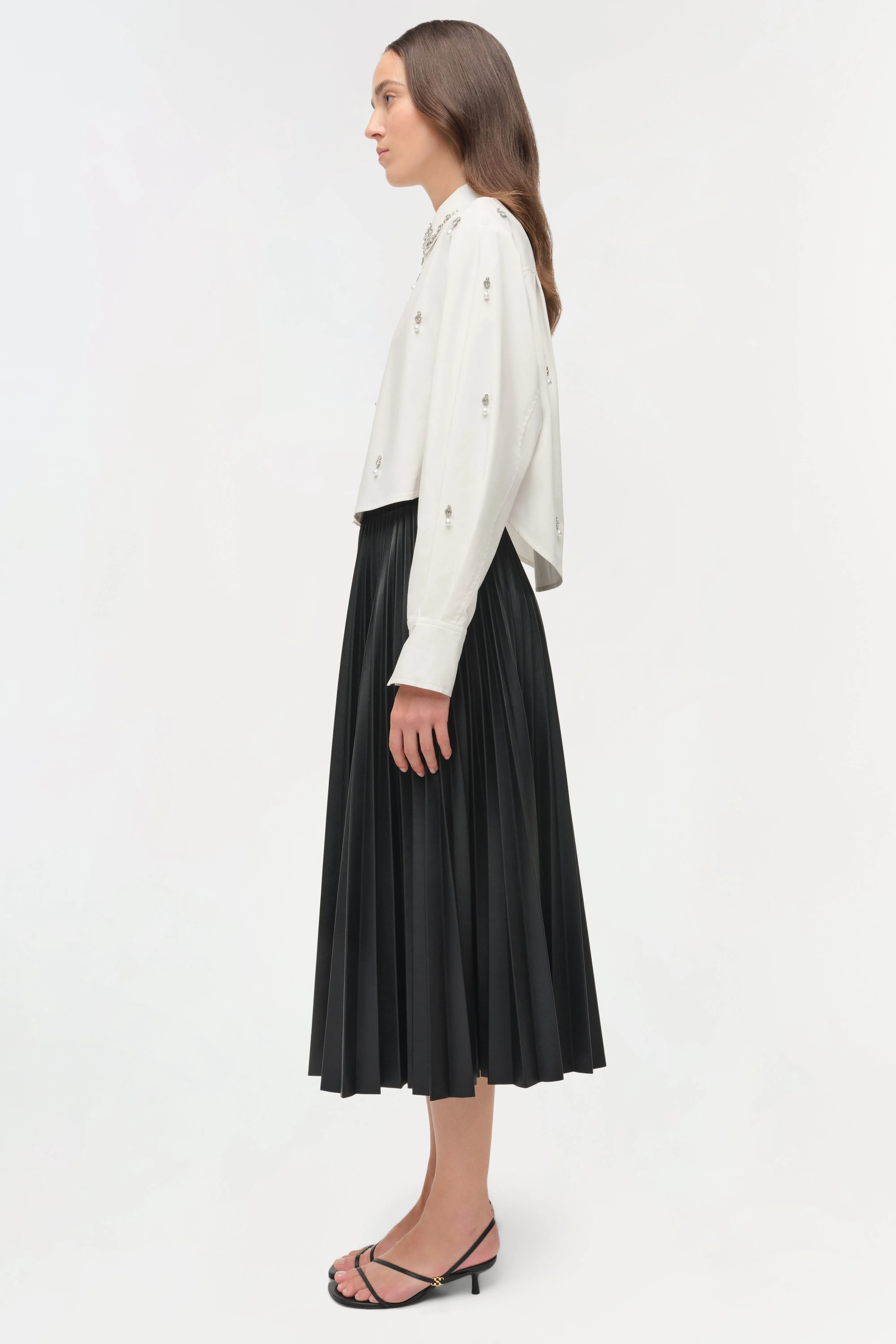 Renata Embellished Cotton Shirt sold by Simkhai product image thumbnail 4