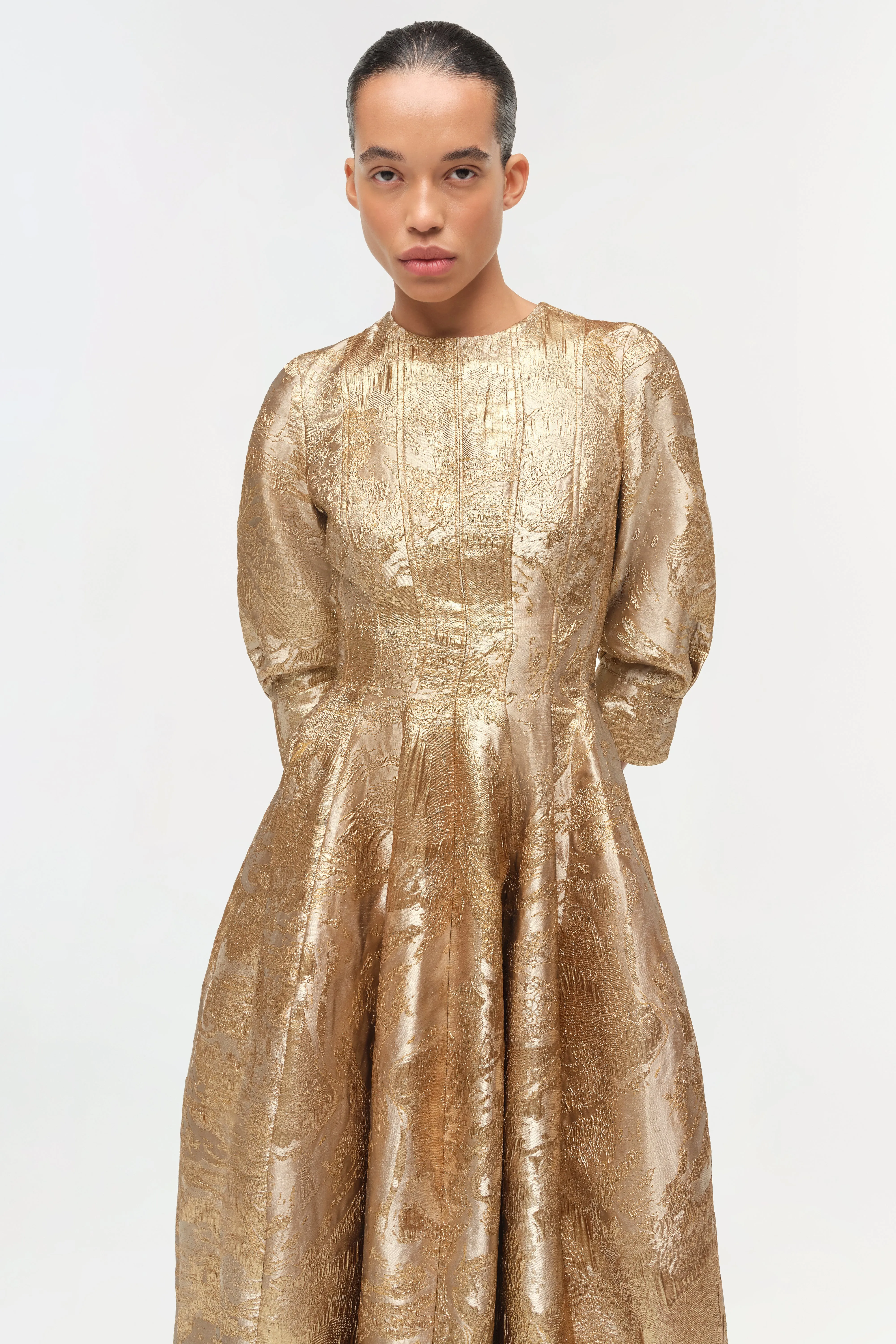 Claravelle Metallic Jacquard Gown sold by Simkhai product image thumbnail 3