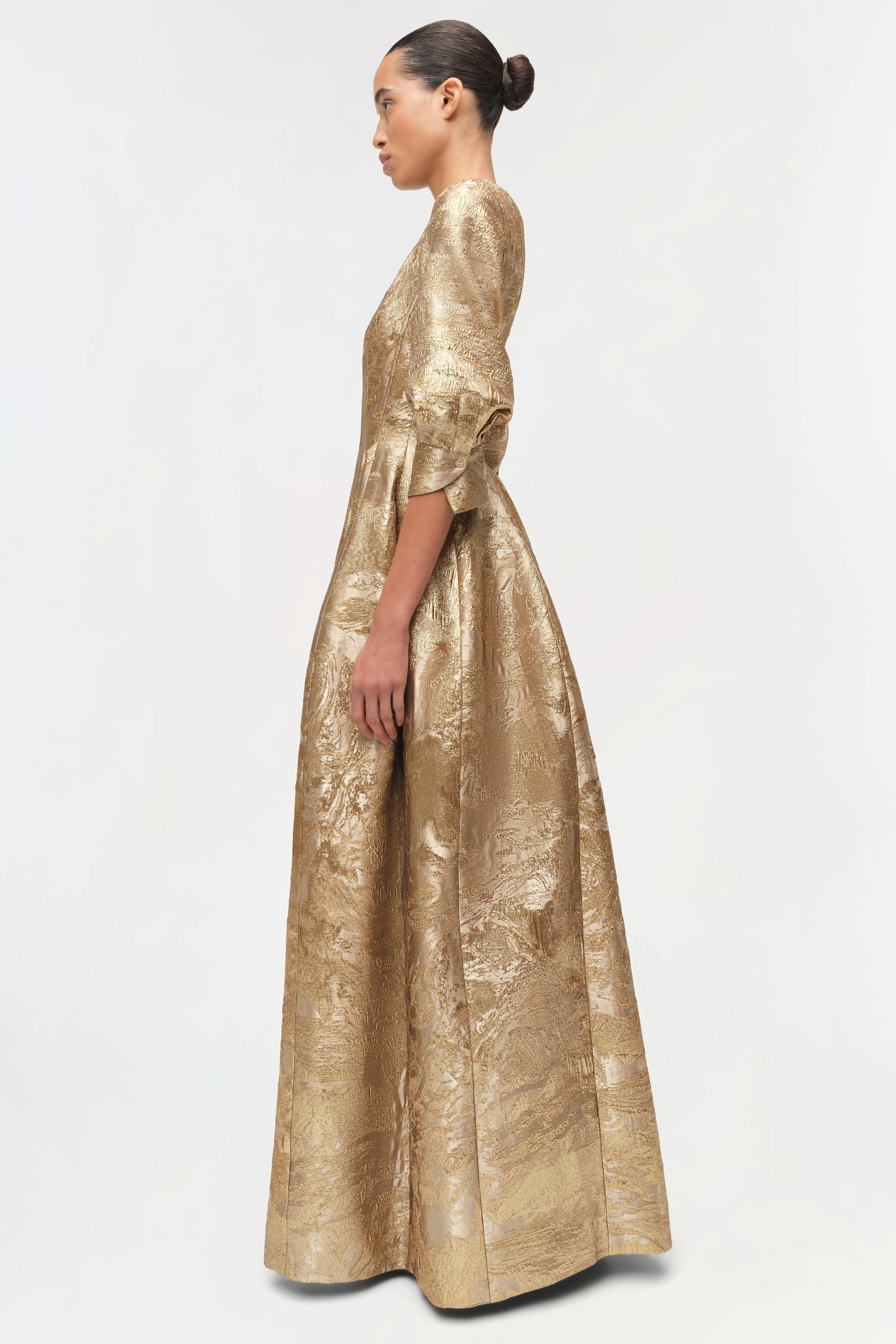 Claravelle Metallic Jacquard Gown sold by Simkhai product image thumbnail 4