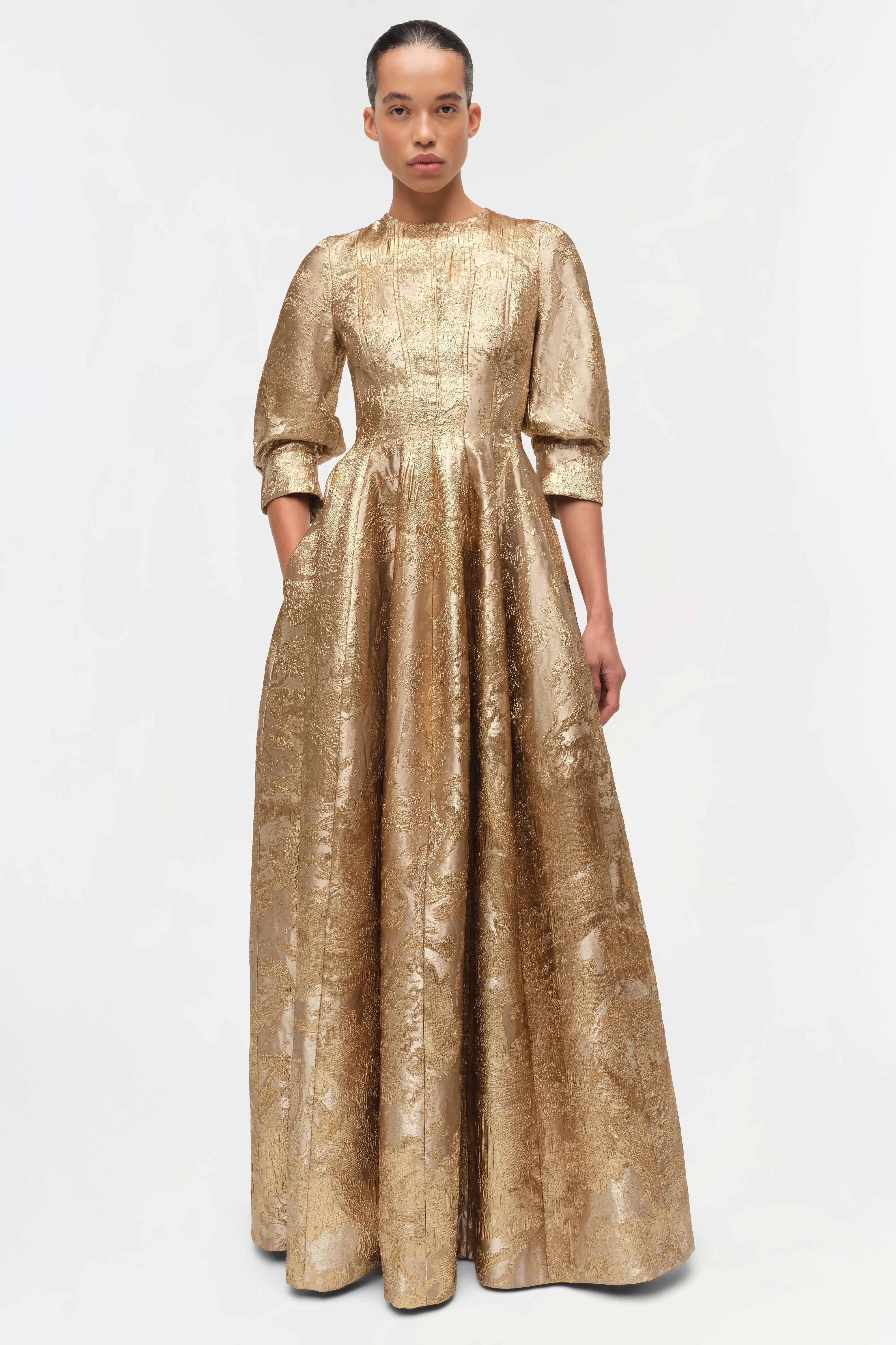 Claravelle Metallic Jacquard Gown sold by Simkhai product image thumbnail 2