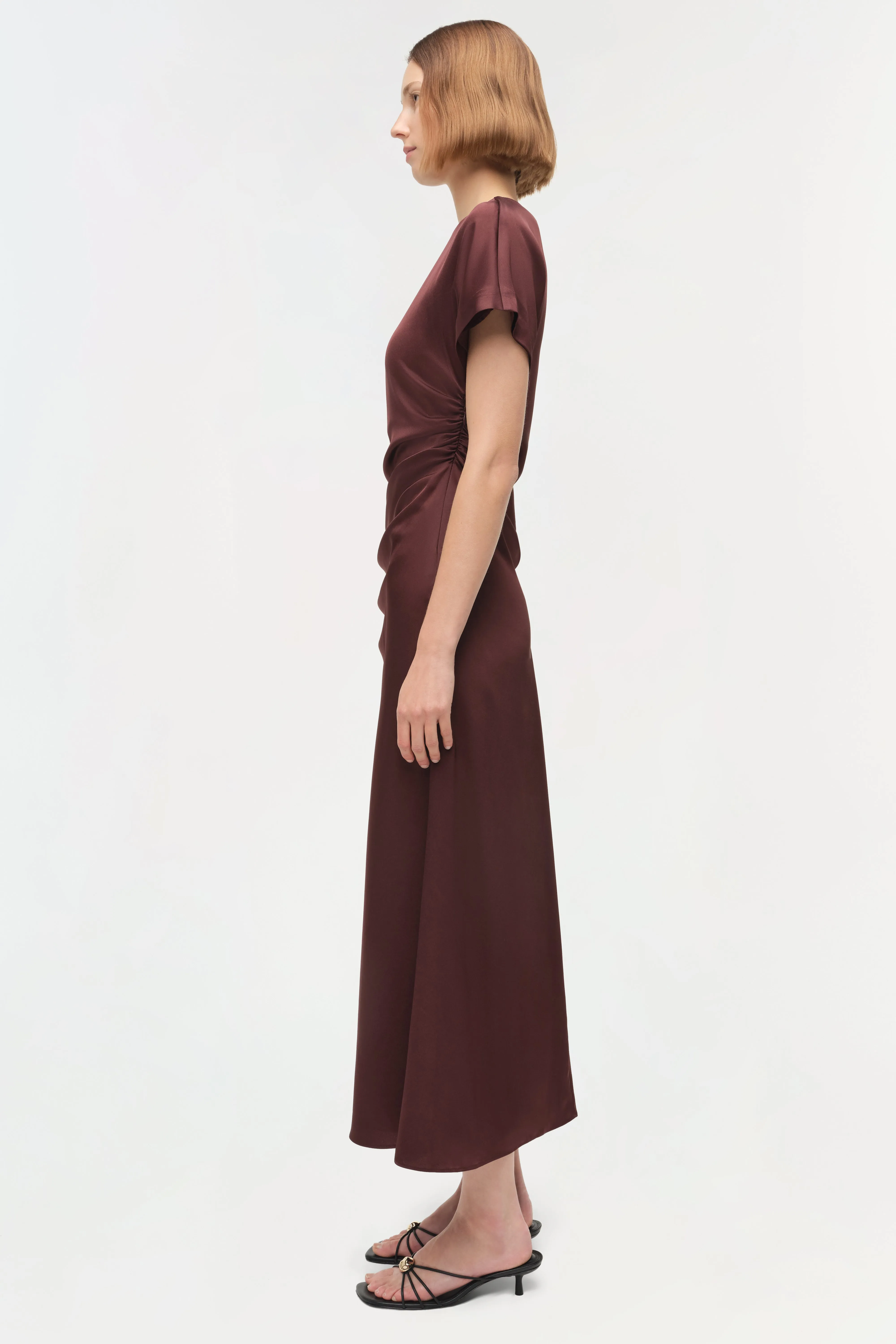 Marabella Draped Satin Midi Dress sold by Simkhai product image thumbnail 4