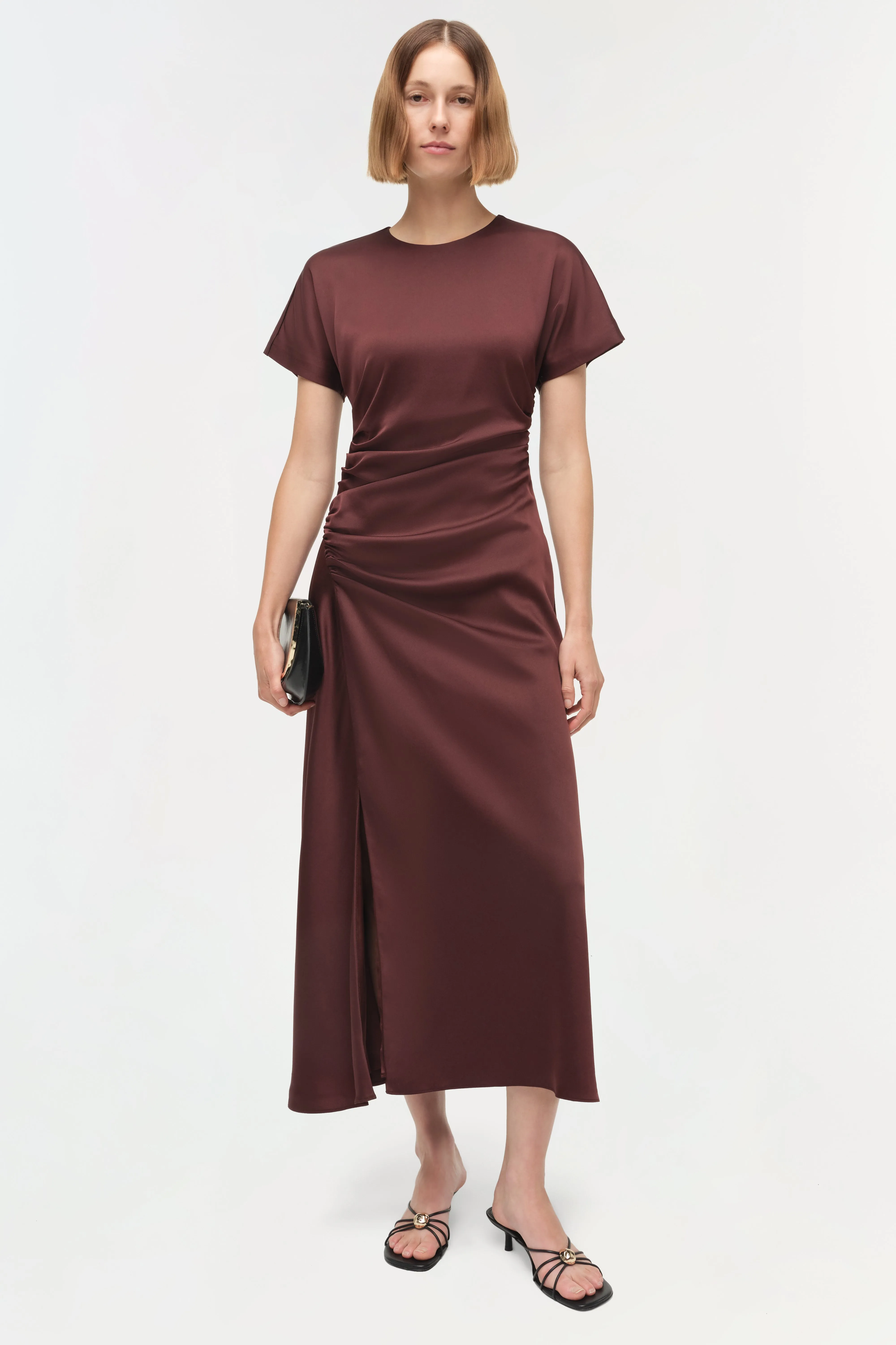 Marabella Draped Satin Midi Dress sold by Simkhai product image thumbnail 2