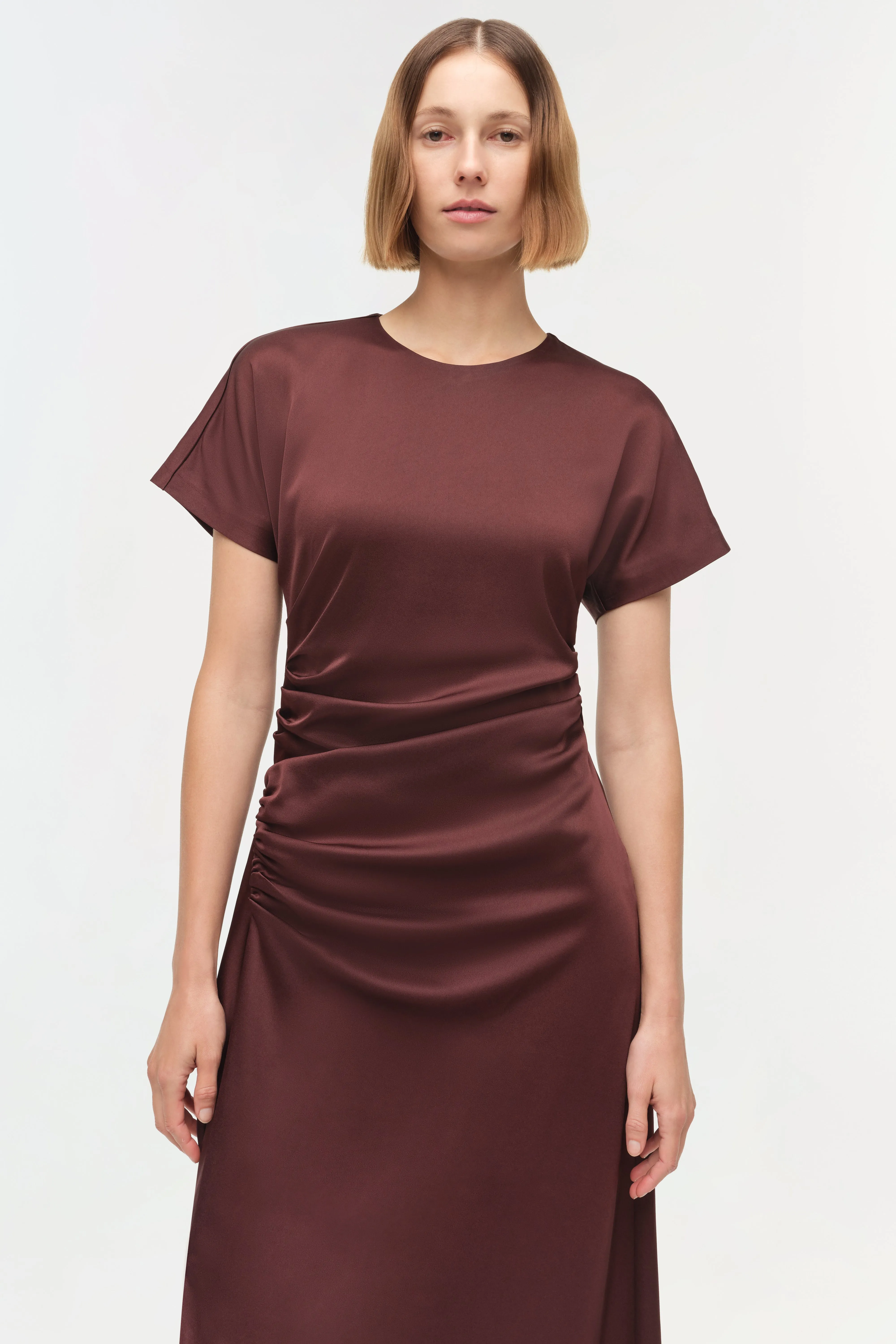 Marabella Draped Satin Midi Dress sold by Simkhai product image thumbnail 3