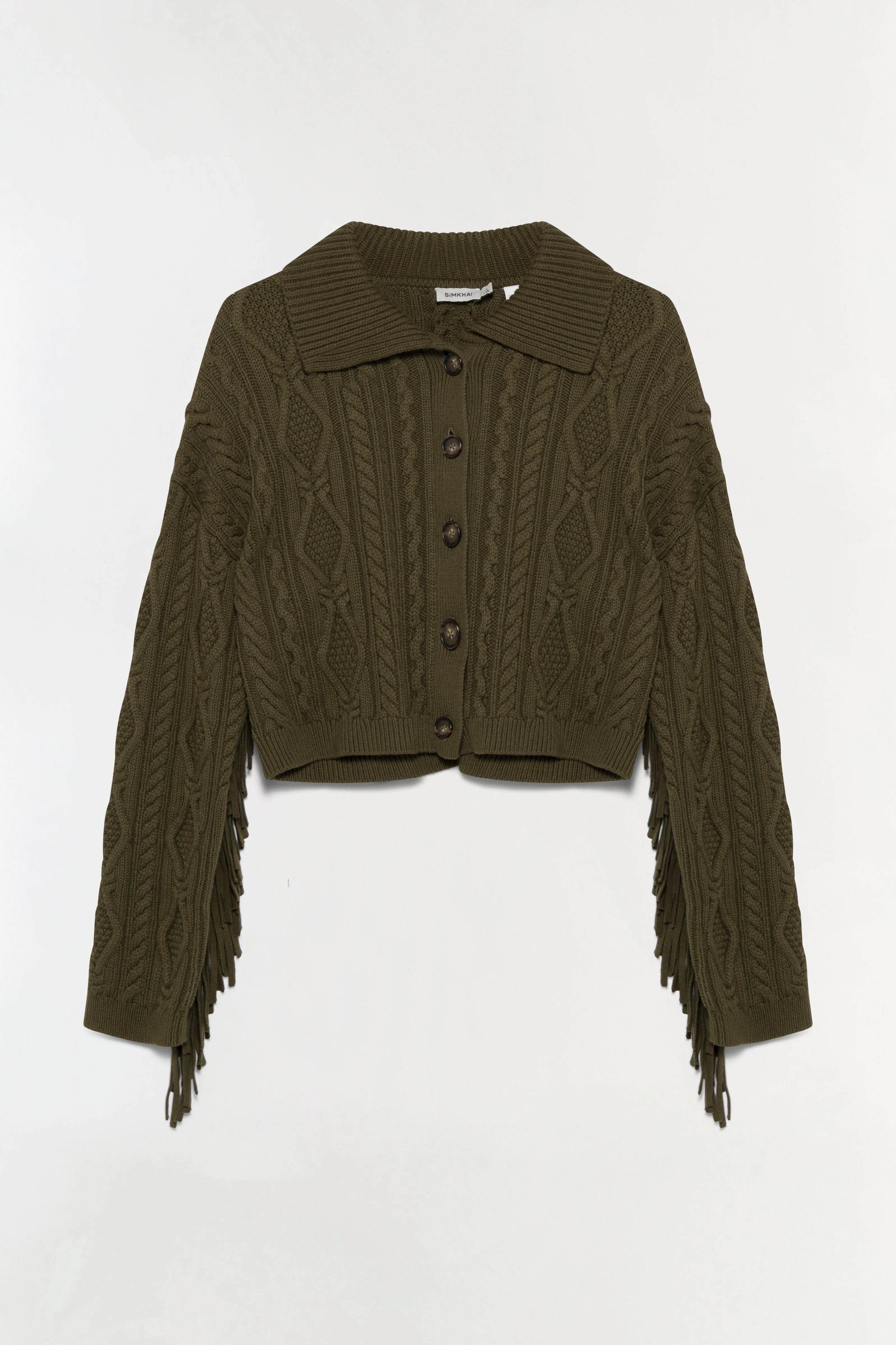 Virginia Wool Fringe Cardigan sold by Simkhai