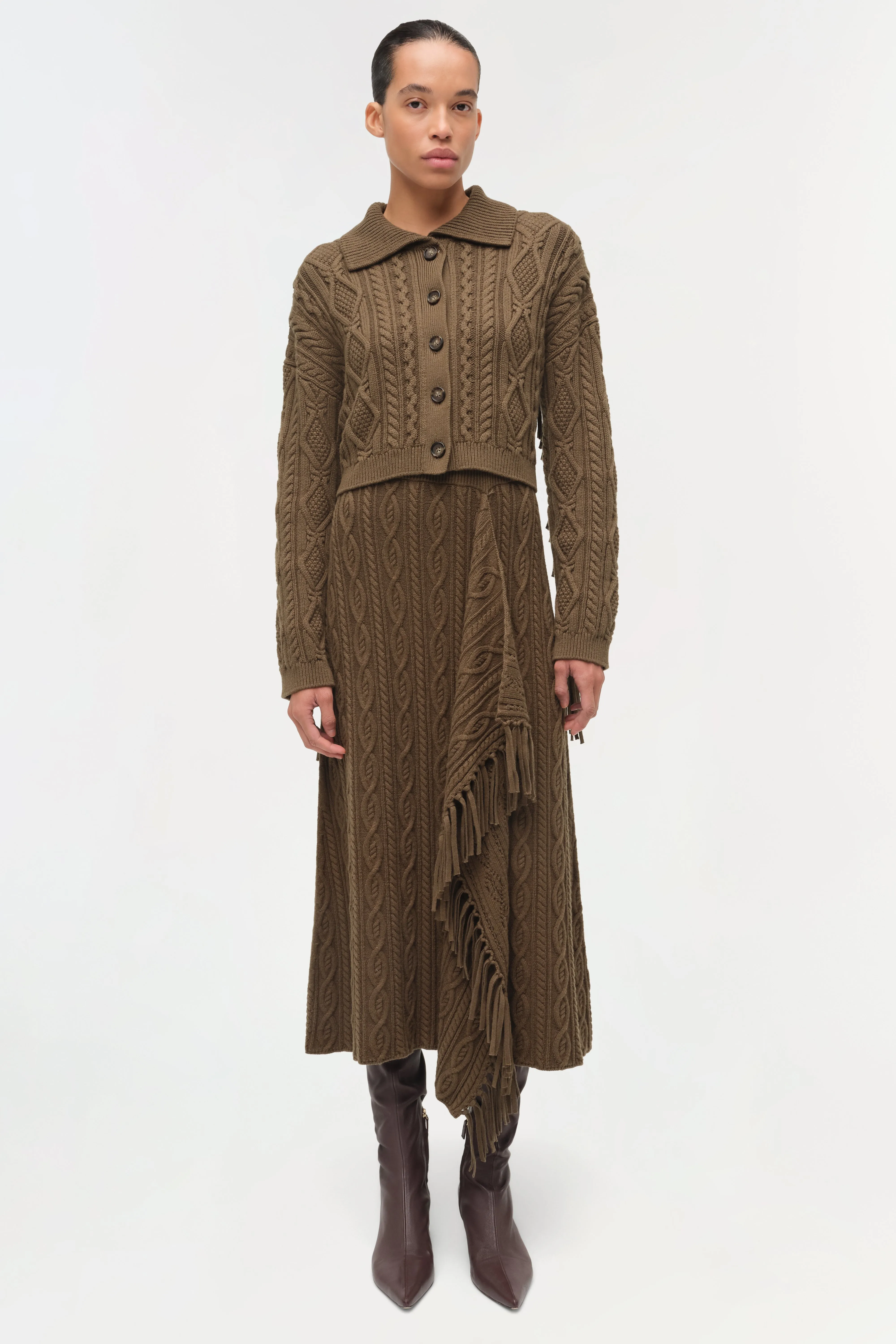 Kara Wool Fringe Midi Skirt sold by Simkhai product image thumbnail 2