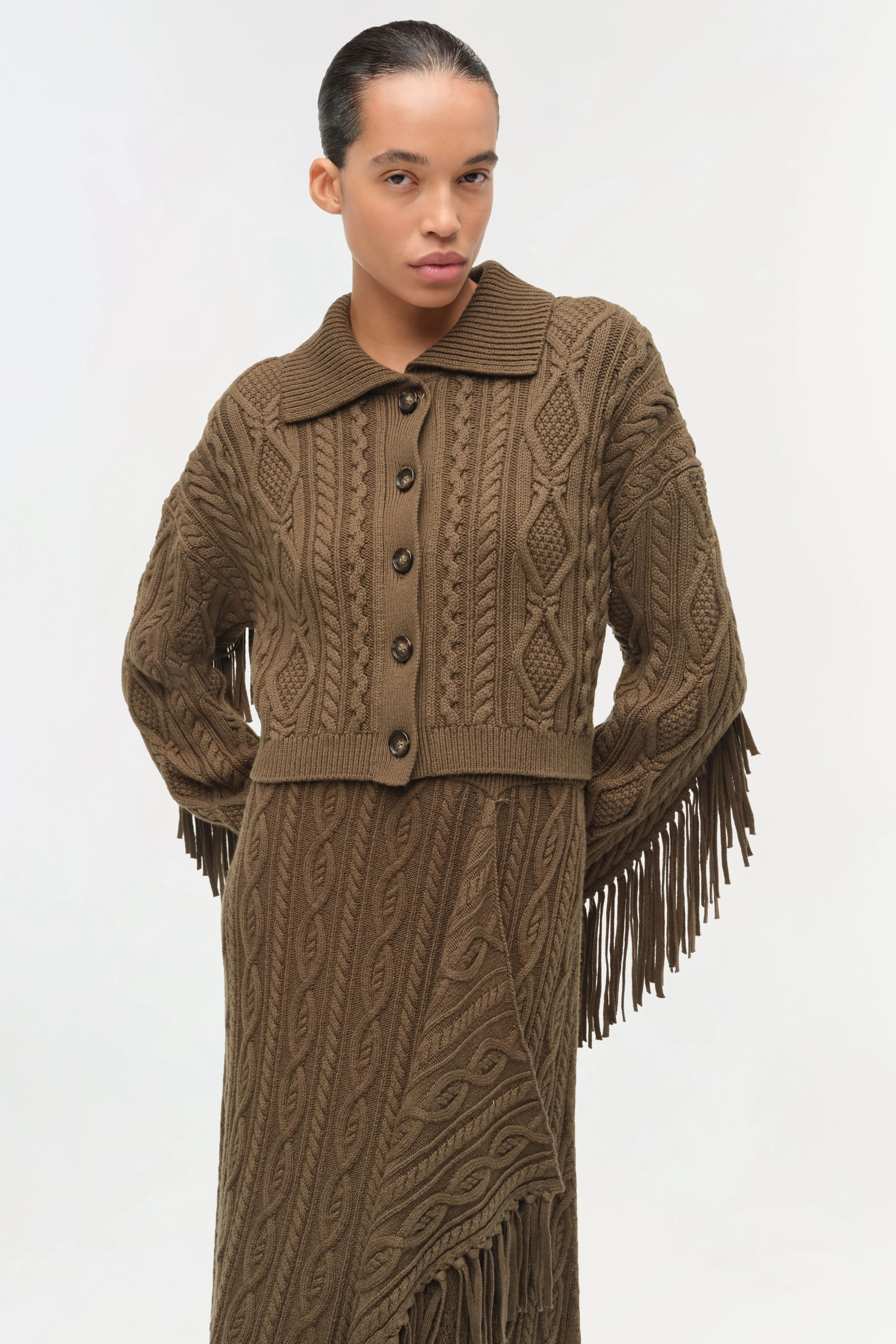 Kara Wool Fringe Midi Skirt sold by Simkhai product image thumbnail 3