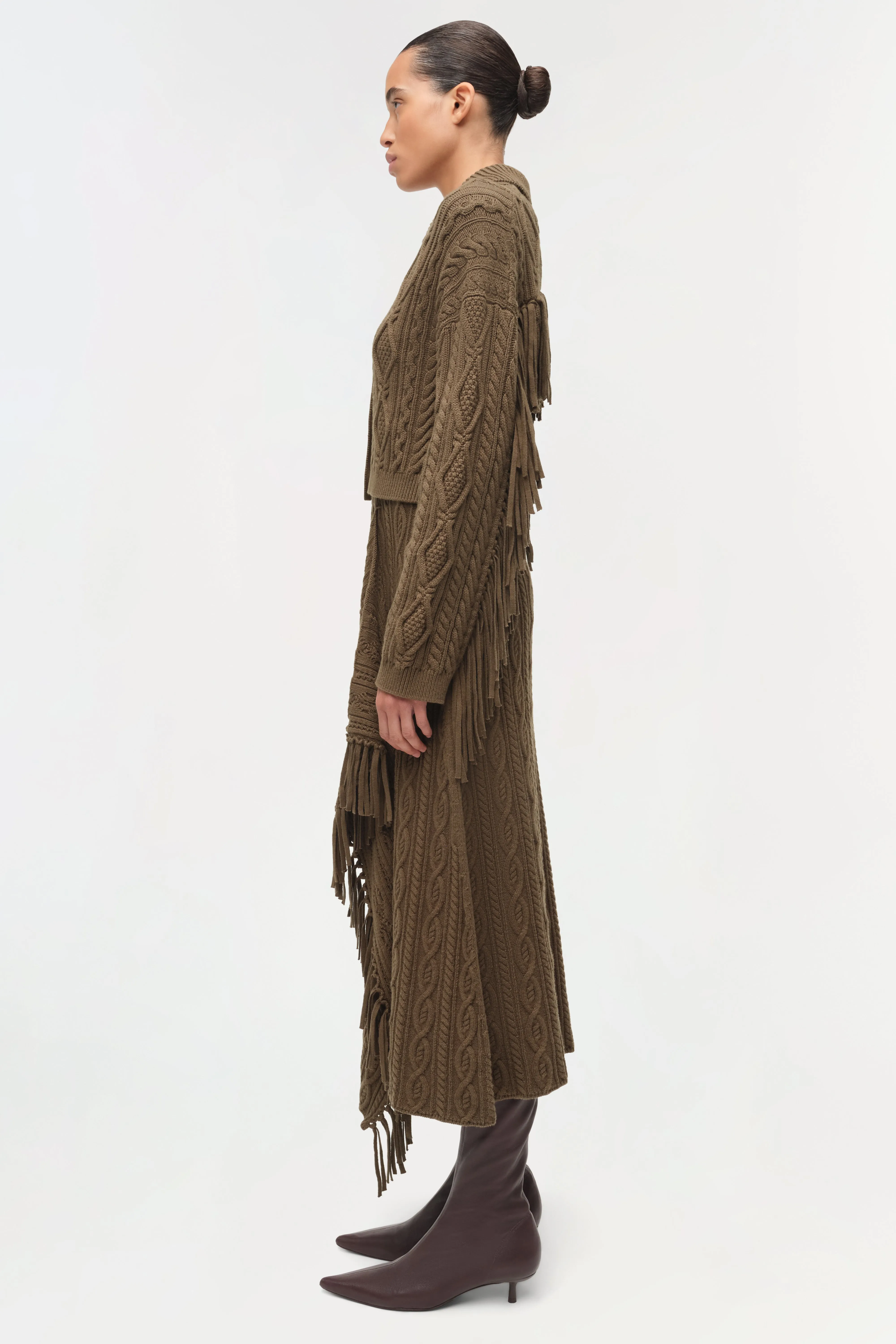 Kara Wool Fringe Midi Skirt sold by Simkhai product image thumbnail 4