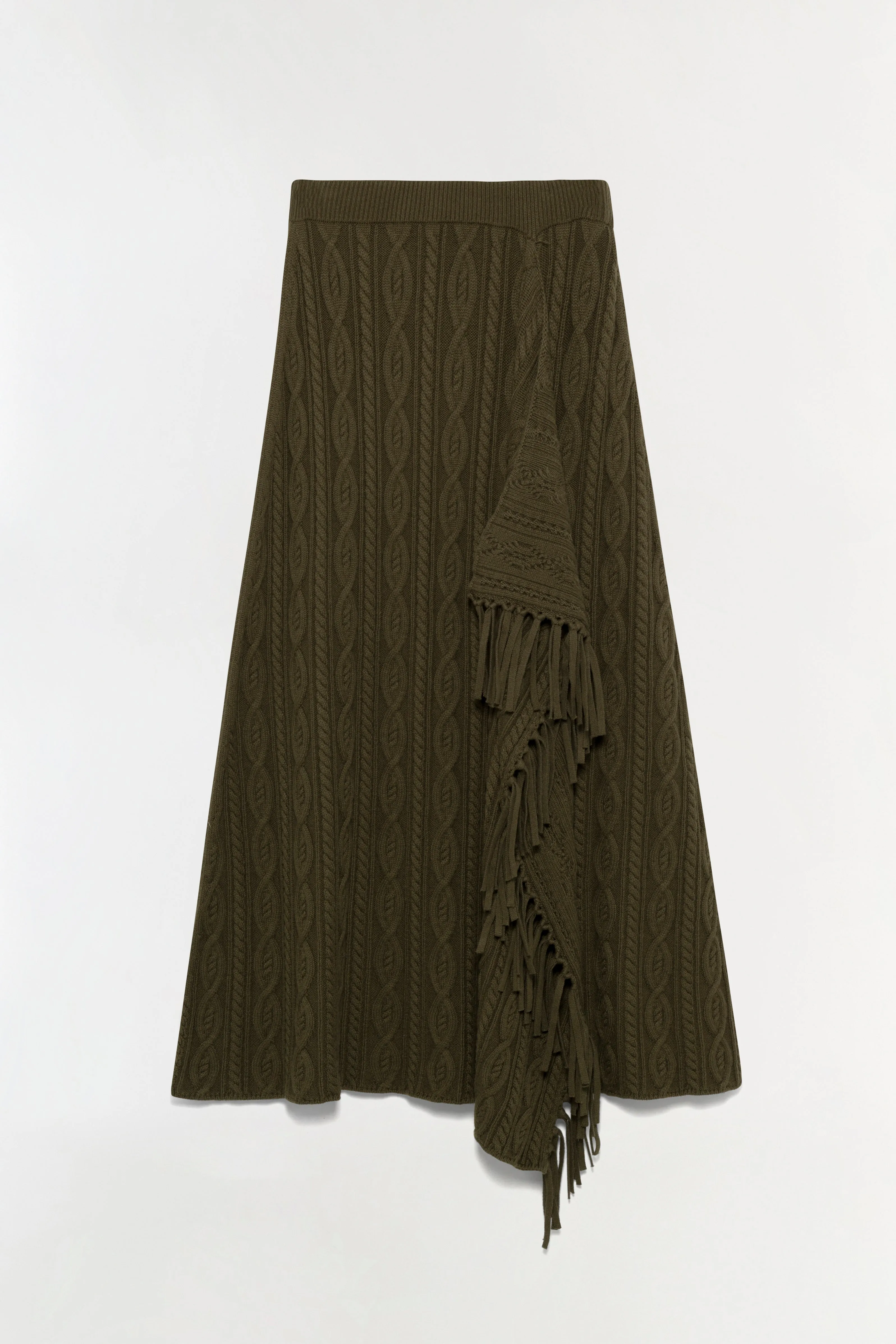 Kara Wool Fringe Midi Skirt sold by Simkhai