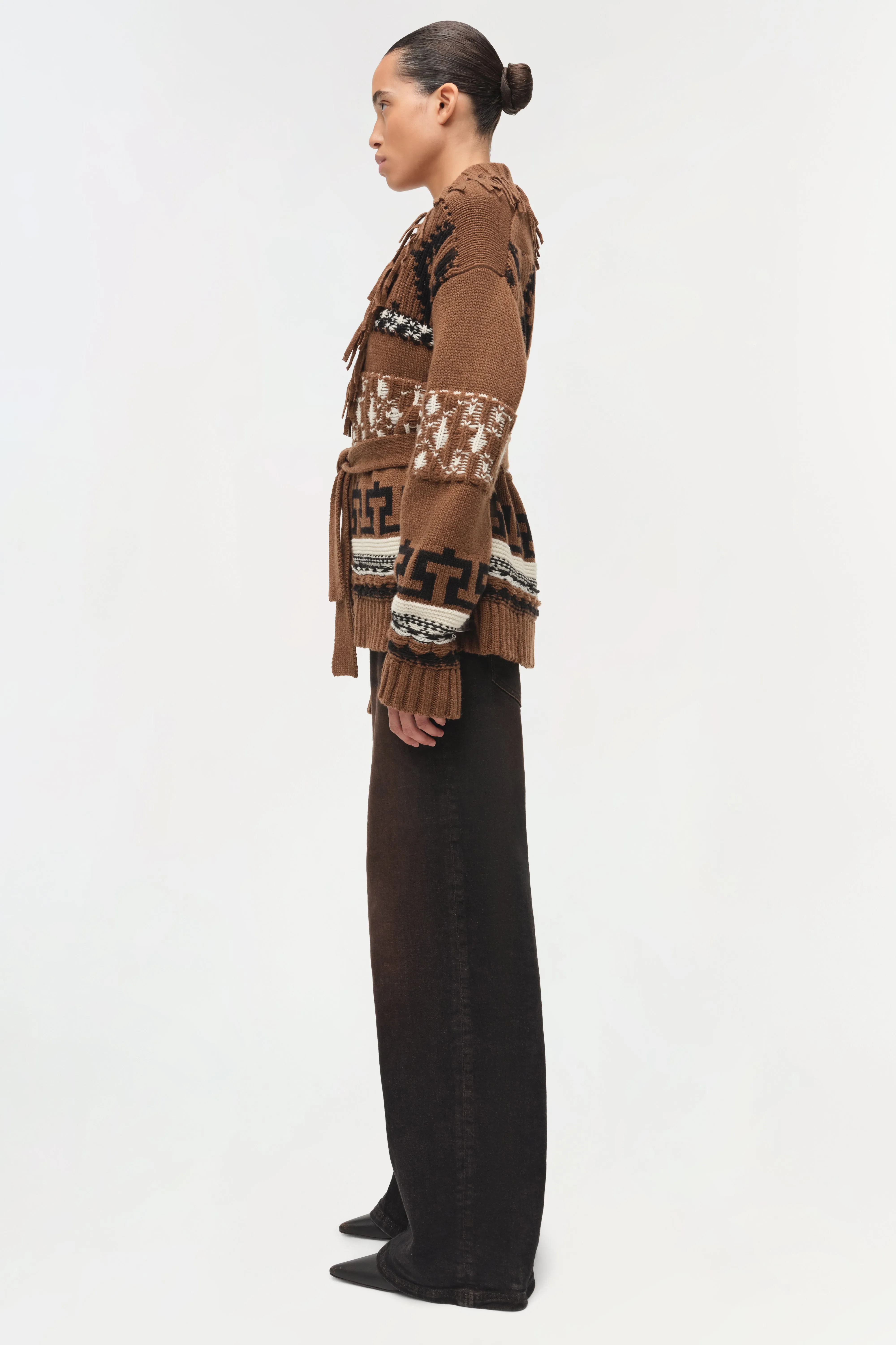 Elwood Western Fringe Wrap Cardigan sold by Simkhai product image thumbnail 4