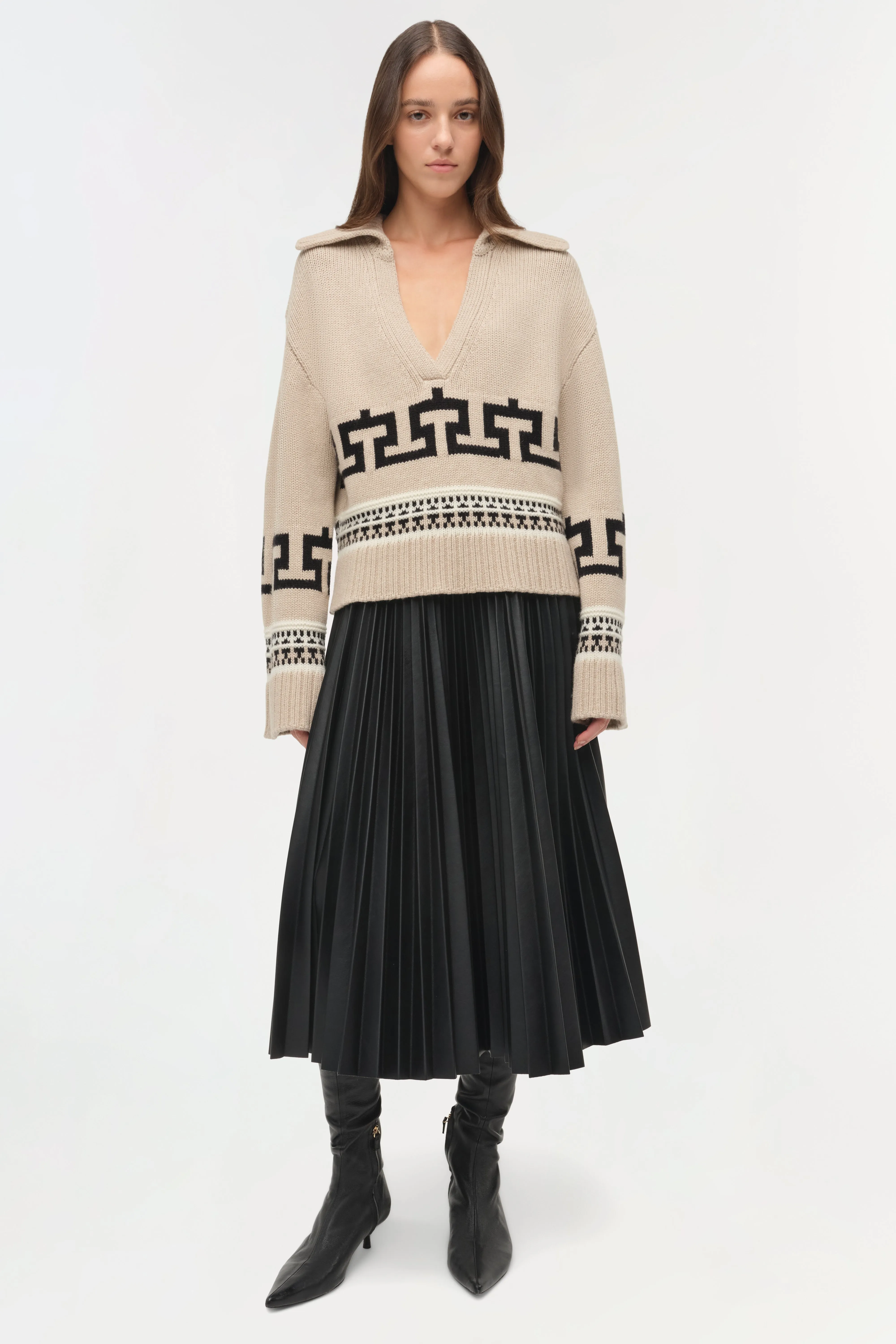 O'Reilly Western V-Neck Sweater sold by Simkhai product image thumbnail 2