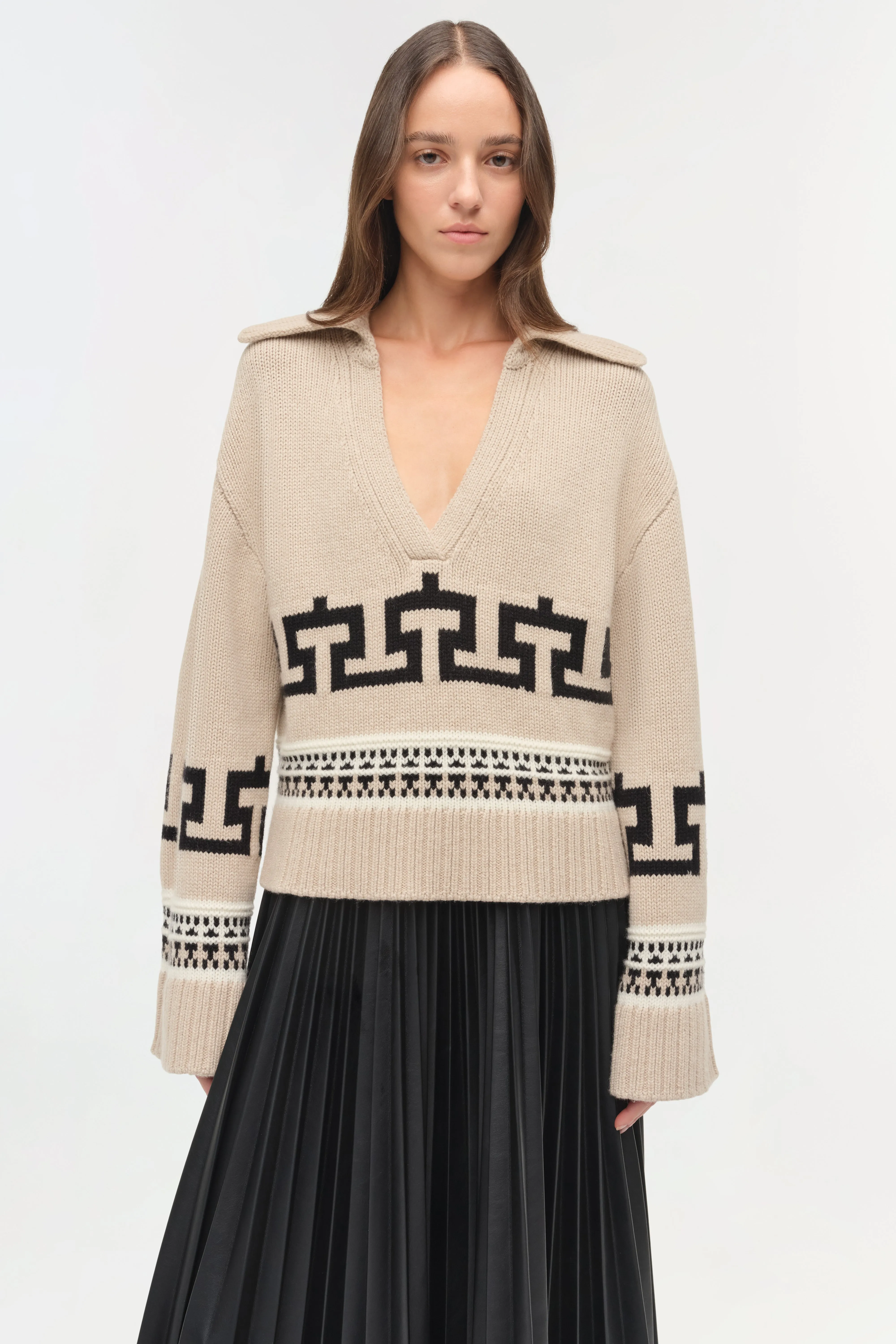 O'Reilly Western V-Neck Sweater sold by Simkhai product image thumbnail 3
