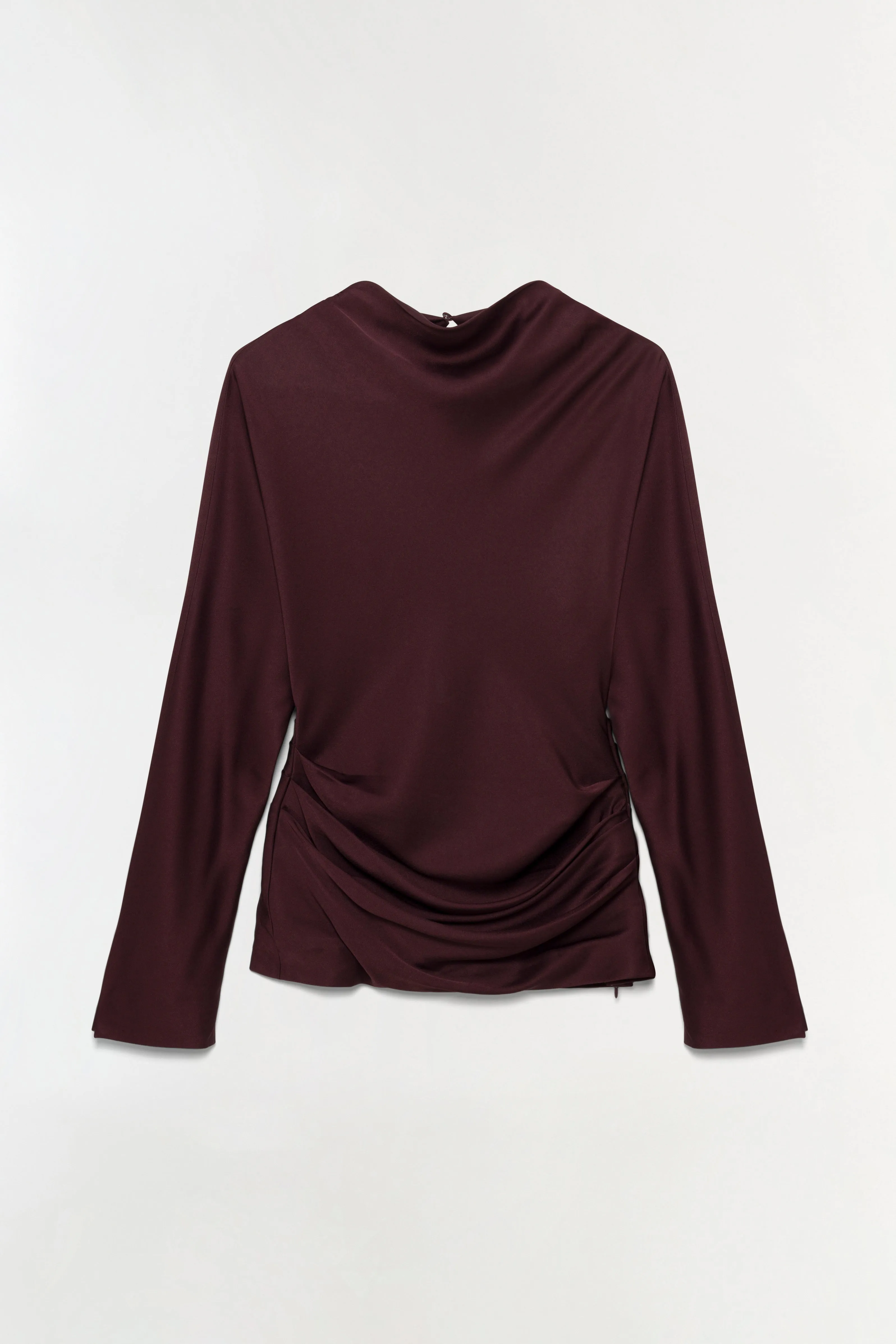 Victoria Draped Satin Top sold by Simkhai