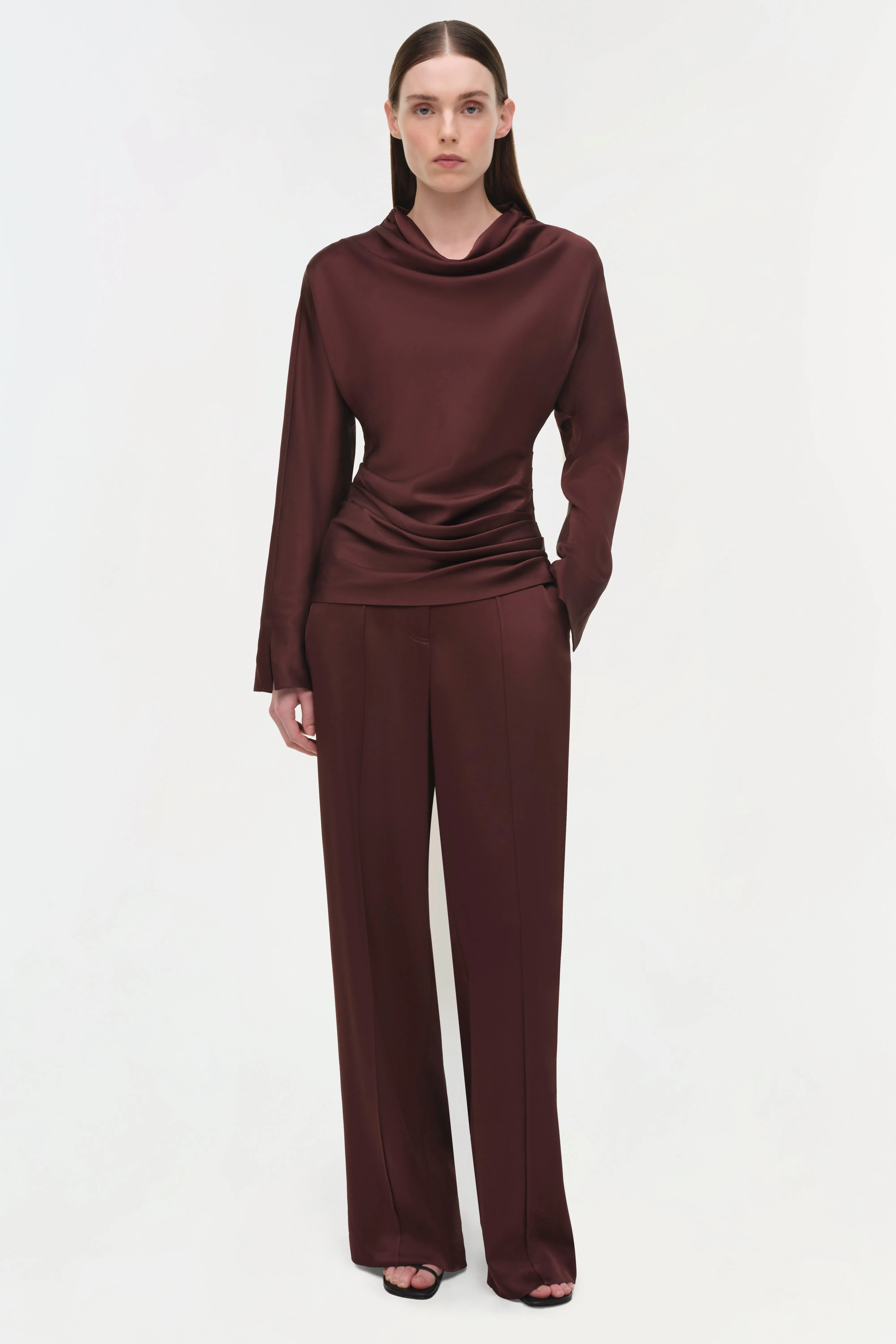 Victoria Draped Satin Top sold by Simkhai product image thumbnail 2