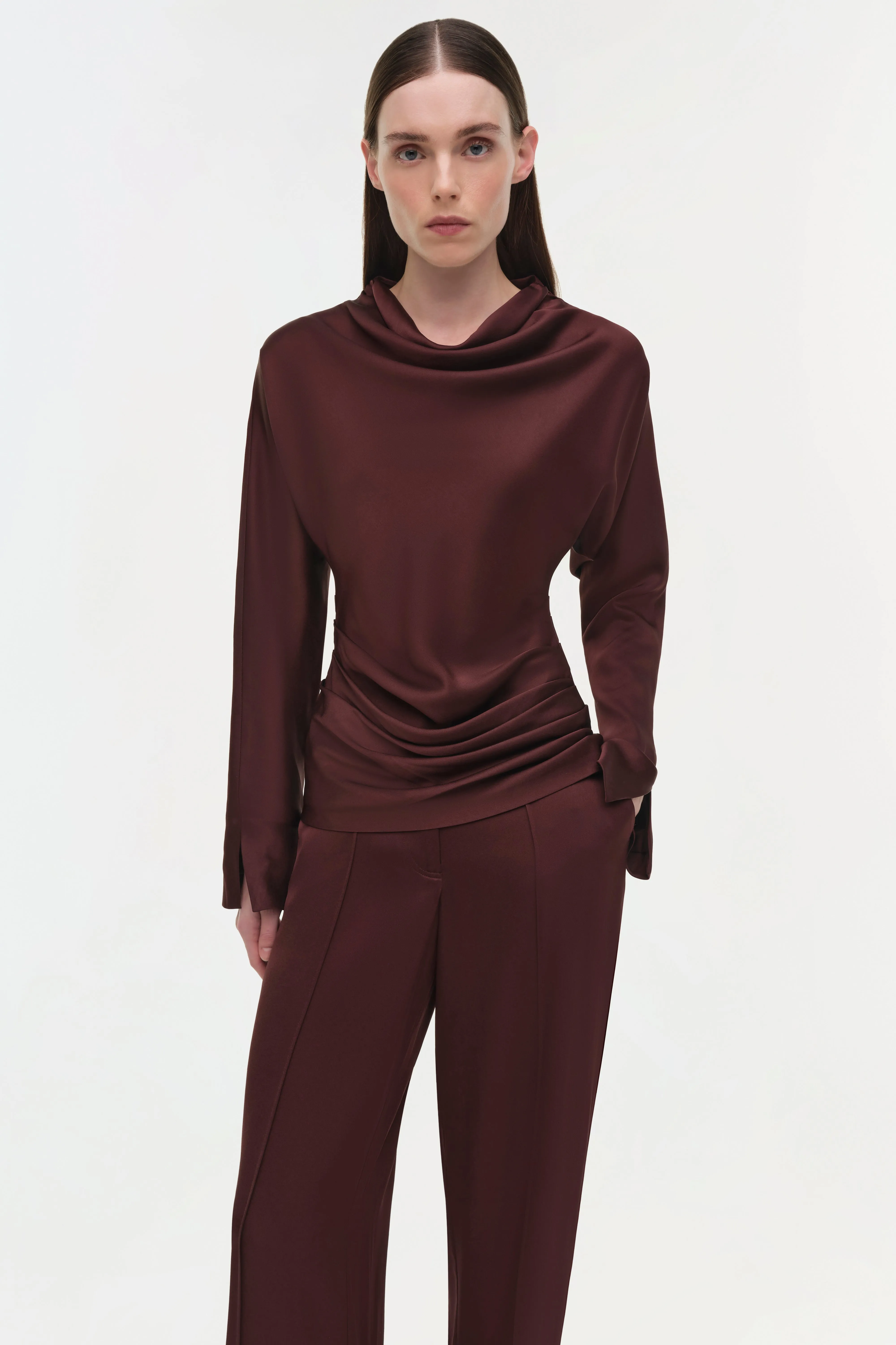 Victoria Draped Satin Top sold by Simkhai product image thumbnail 4