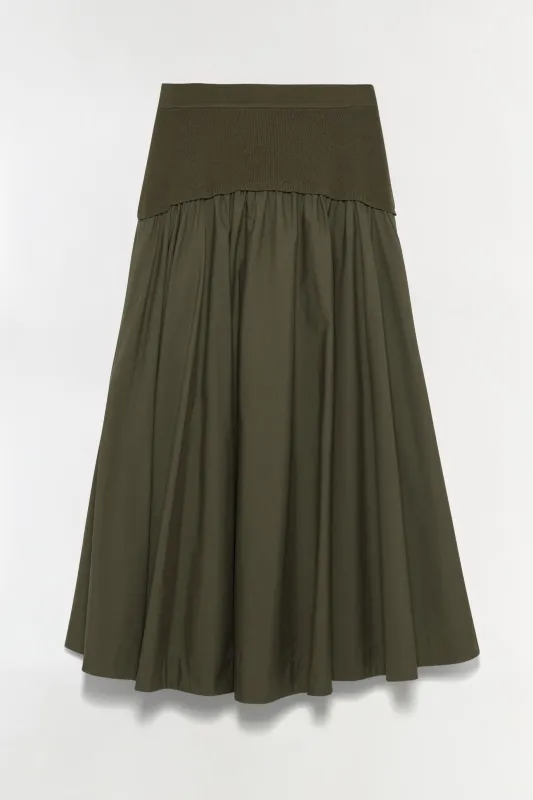 Ovie Knit Cotton Midi Skirt sold by Simkhai