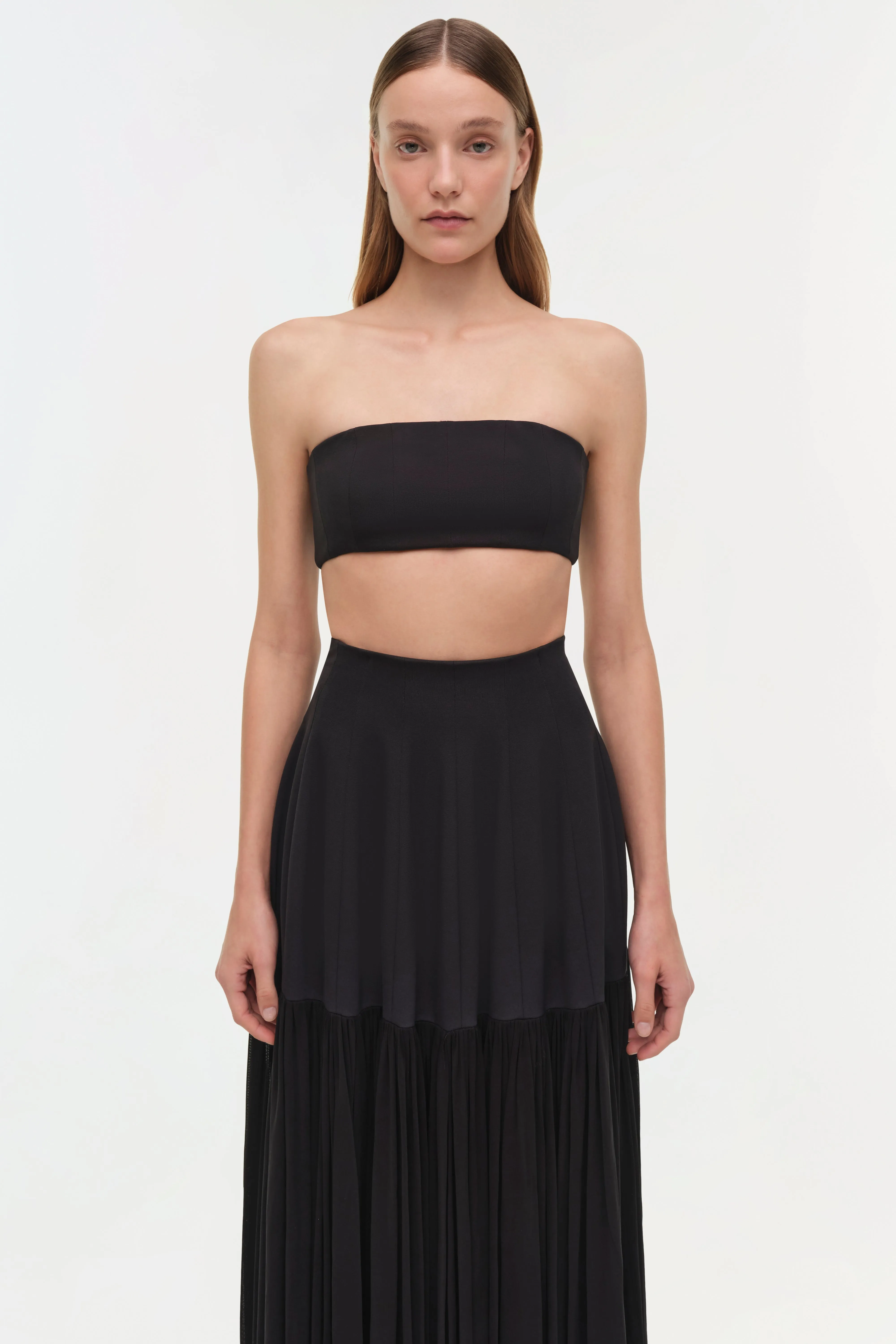 Saryn Draped Jersey Midi Skirt sold by Simkhai product image thumbnail 4