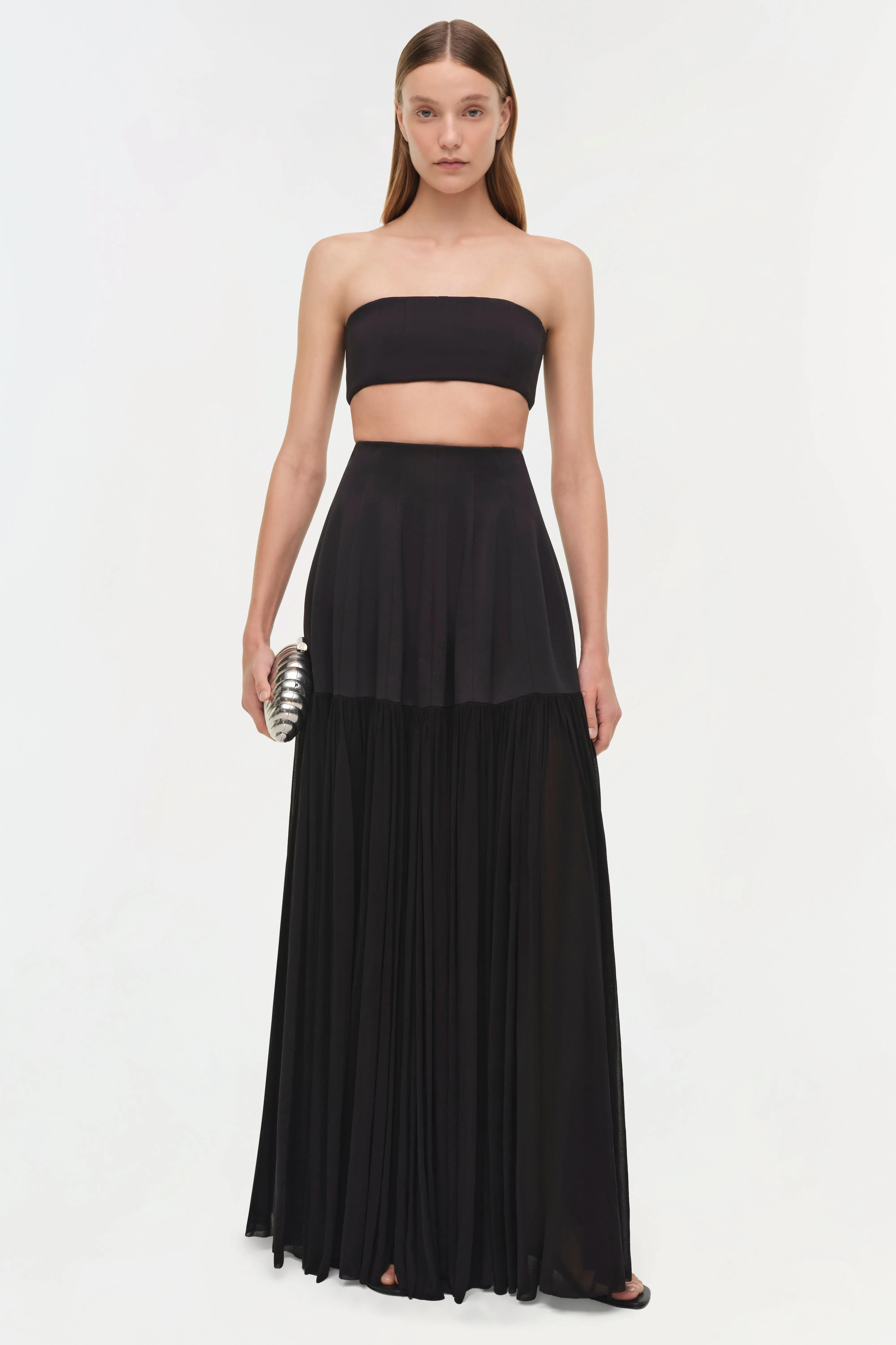 Saryn Draped Jersey Midi Skirt sold by Simkhai product image thumbnail 3