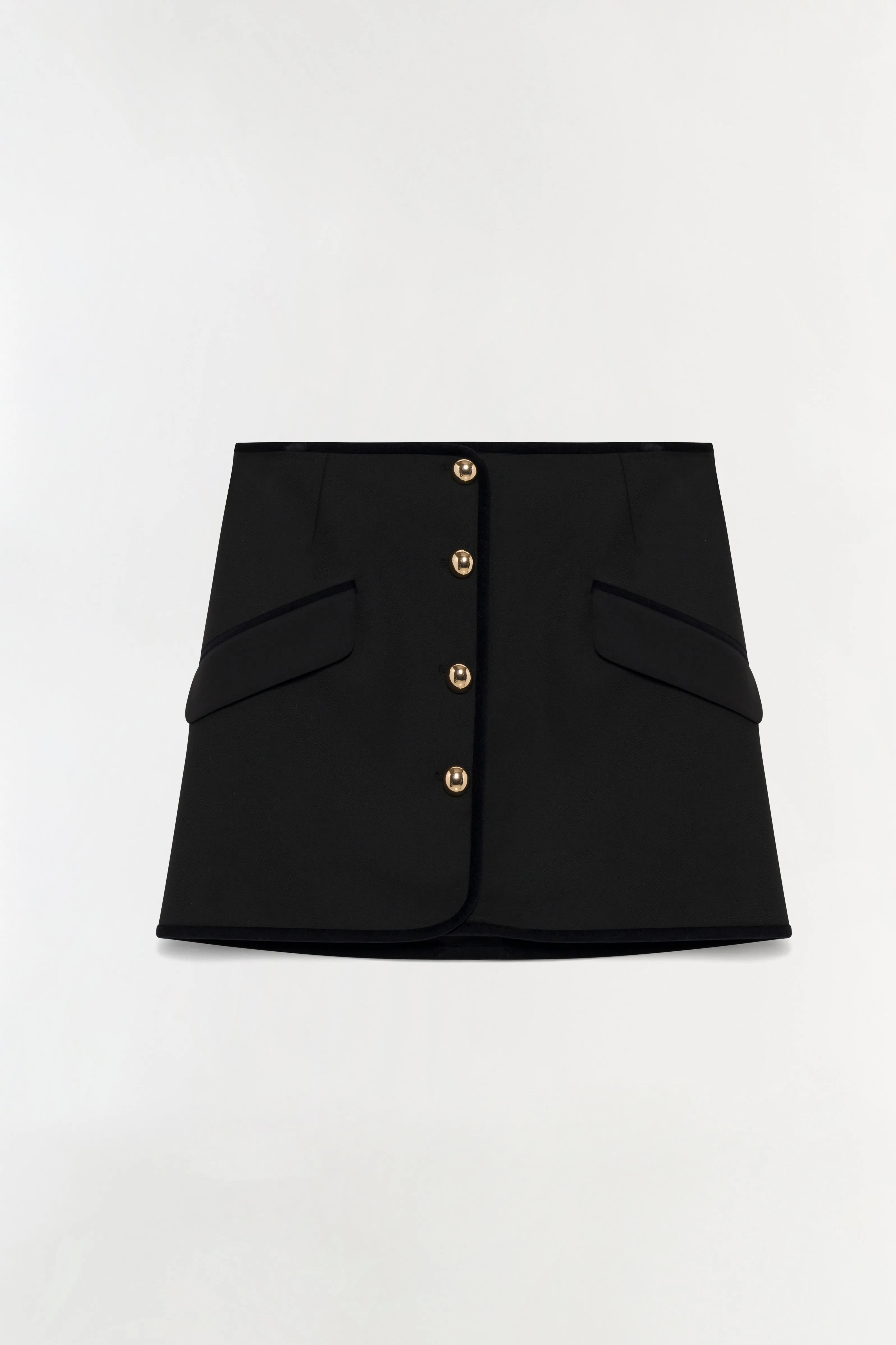 Astor Velvet Trimmed Mini Skirt sold by Simkhai