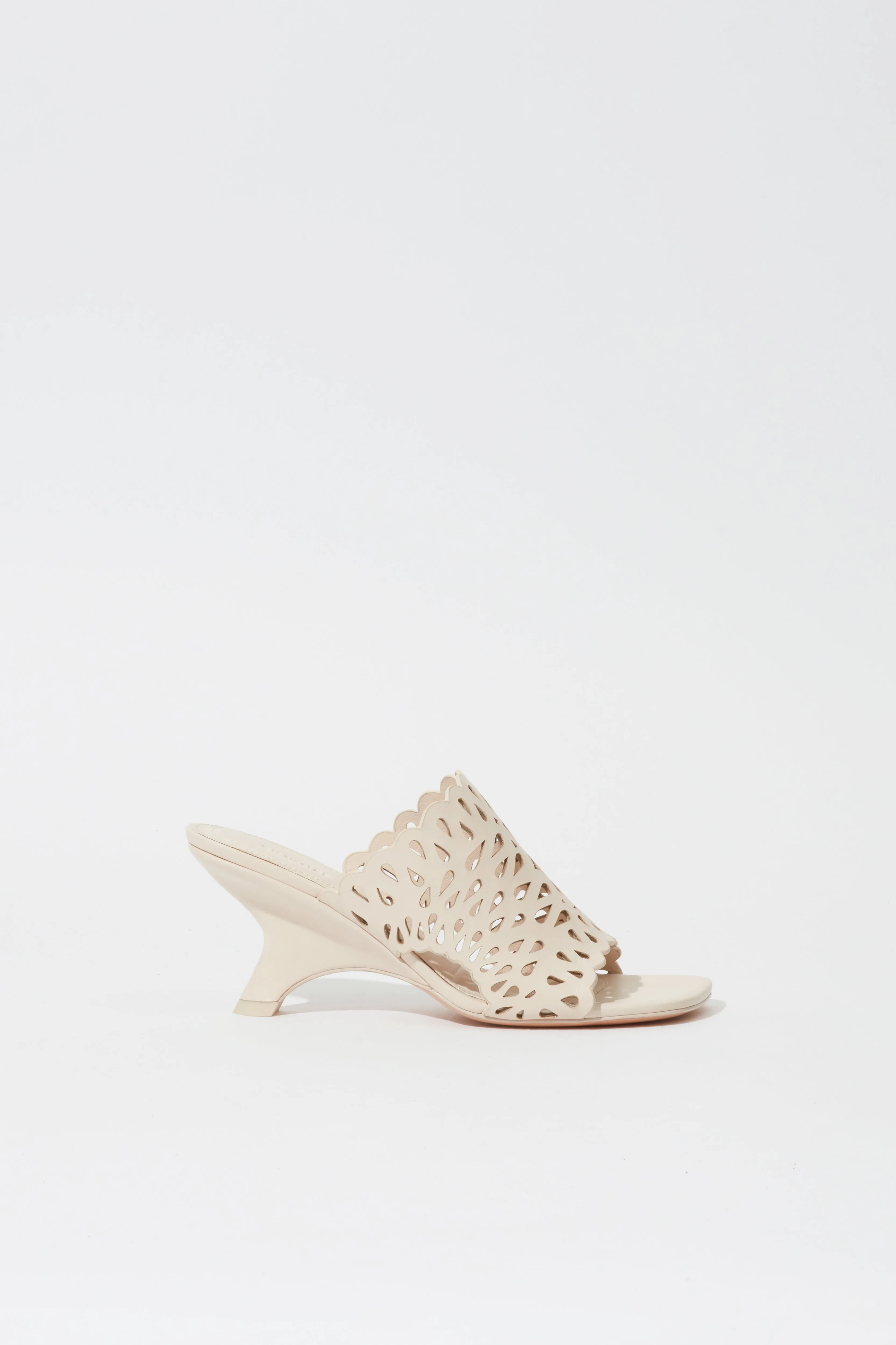 Shadow Mule Laser Cut Leather Sandal sold by Simkhai