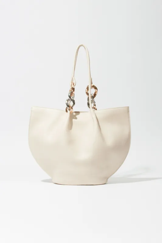 Arlo Chain Pebble Leather Tote made by Simkhai