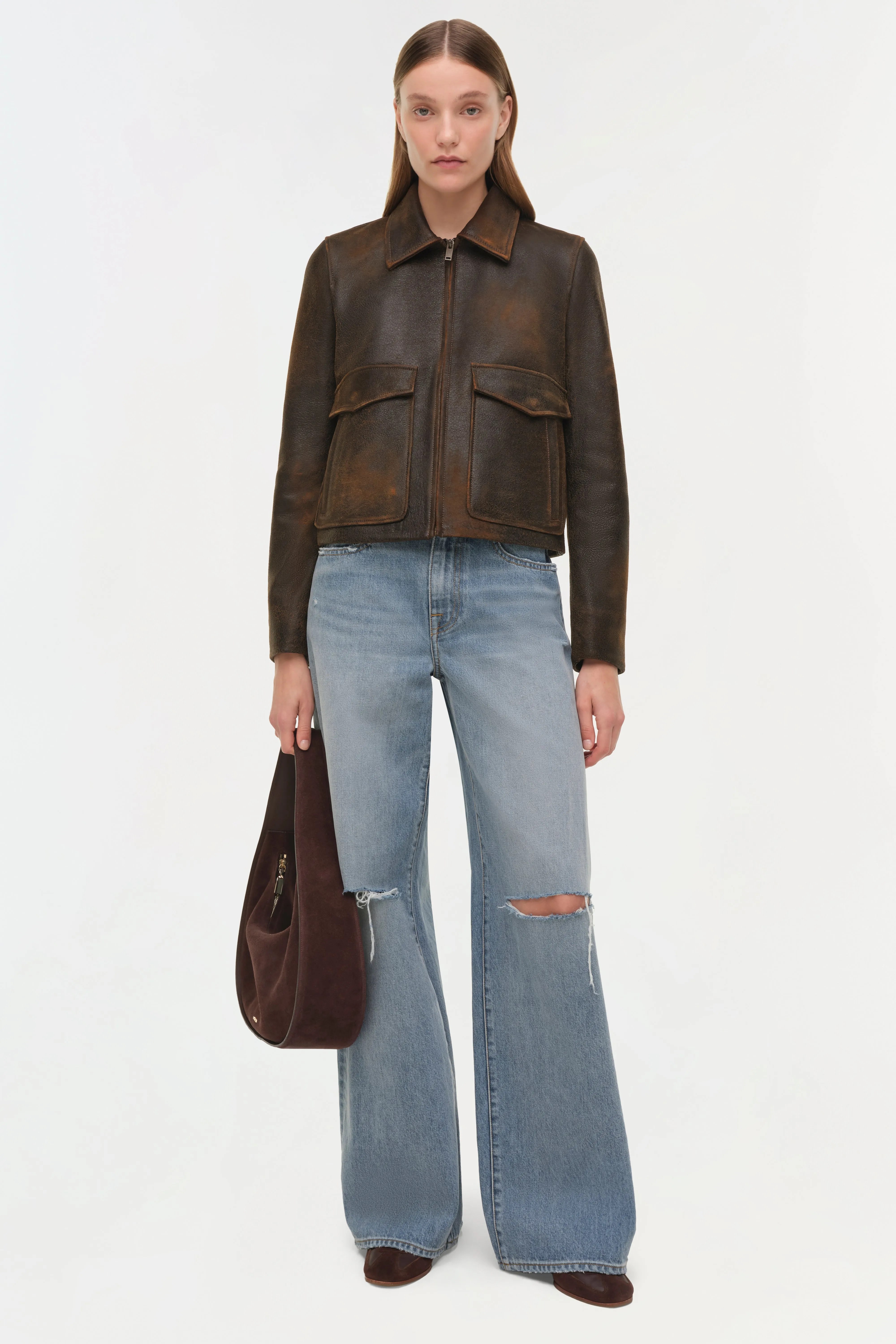 Sage Leather Jacket sold by Simkhai product image thumbnail 2