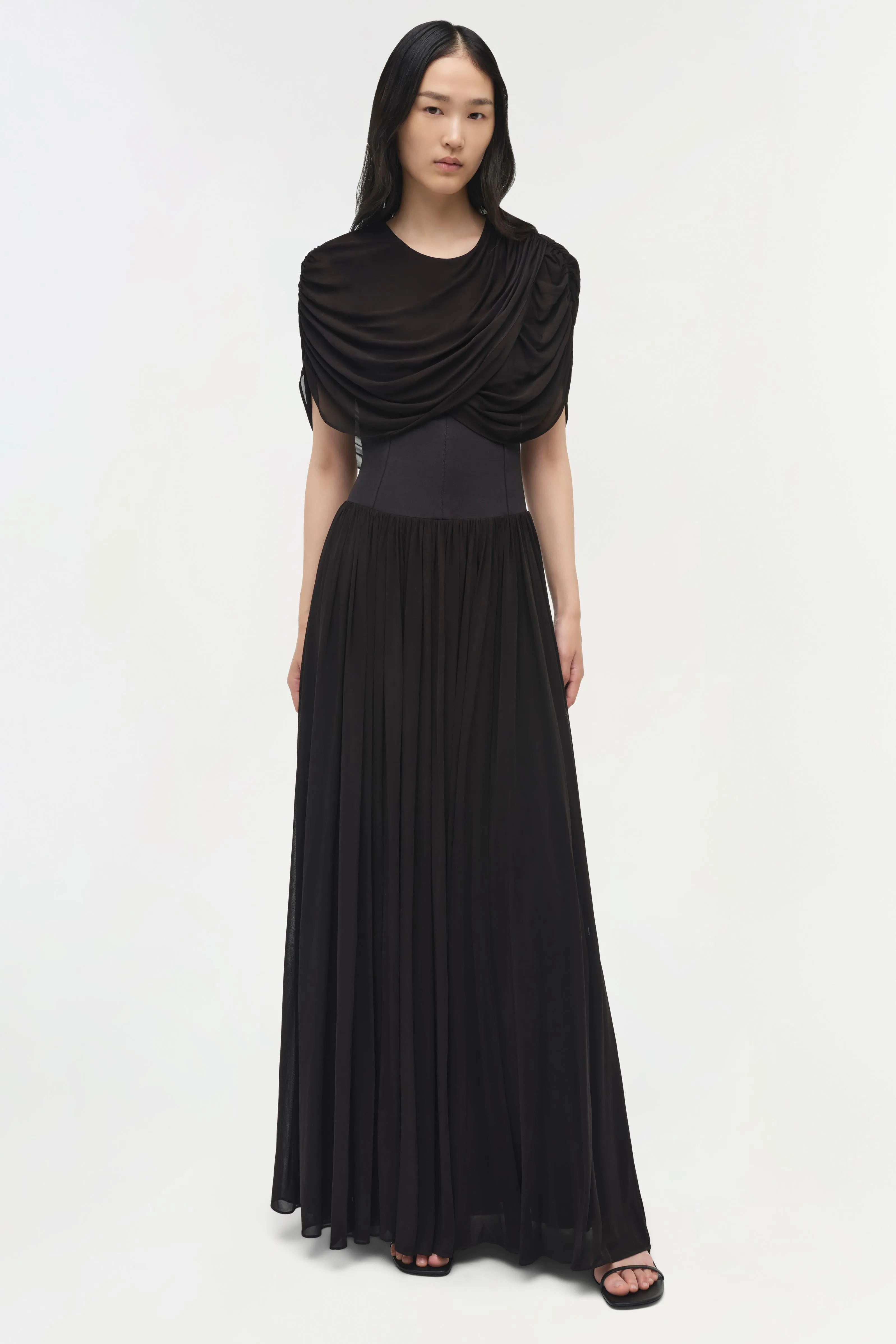 Nancie Draped Jersey Cape Maxi Dress sold by Simkhai product image thumbnail 2