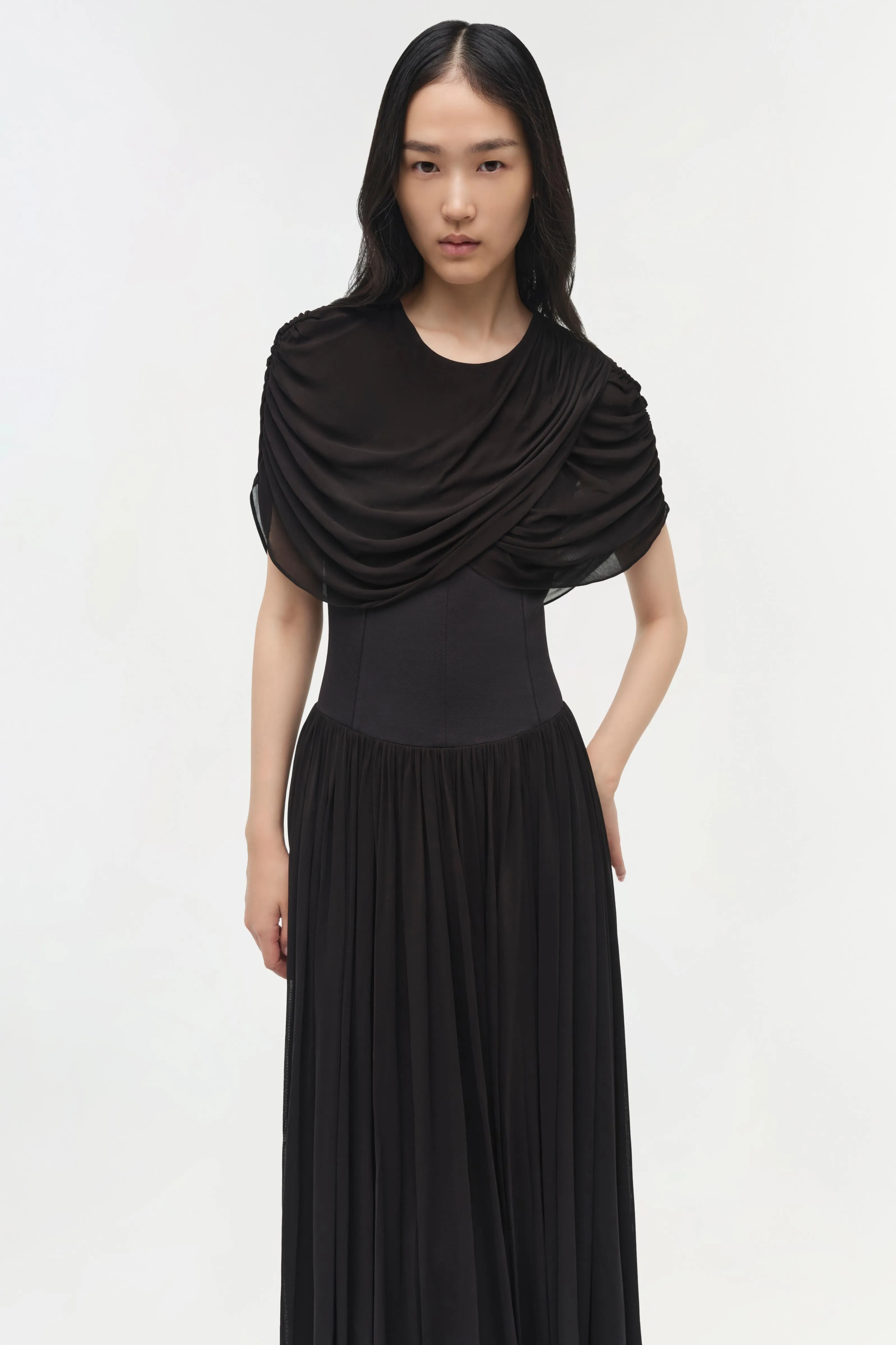 Nancie Draped Jersey Cape Maxi Dress sold by Simkhai product image thumbnail 3