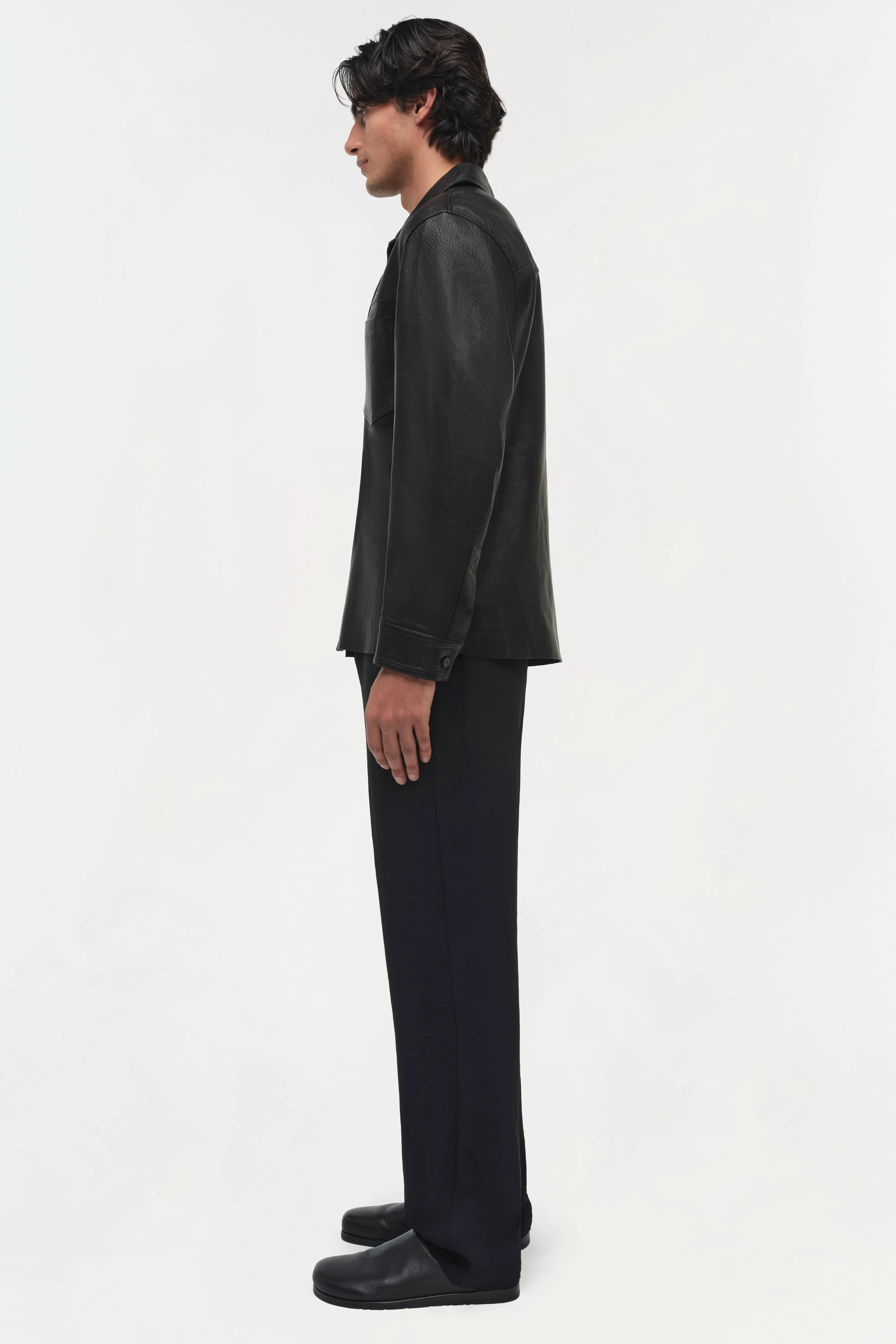 Gibson Leather Shirt Jacket sold by Simkhai product image thumbnail 5