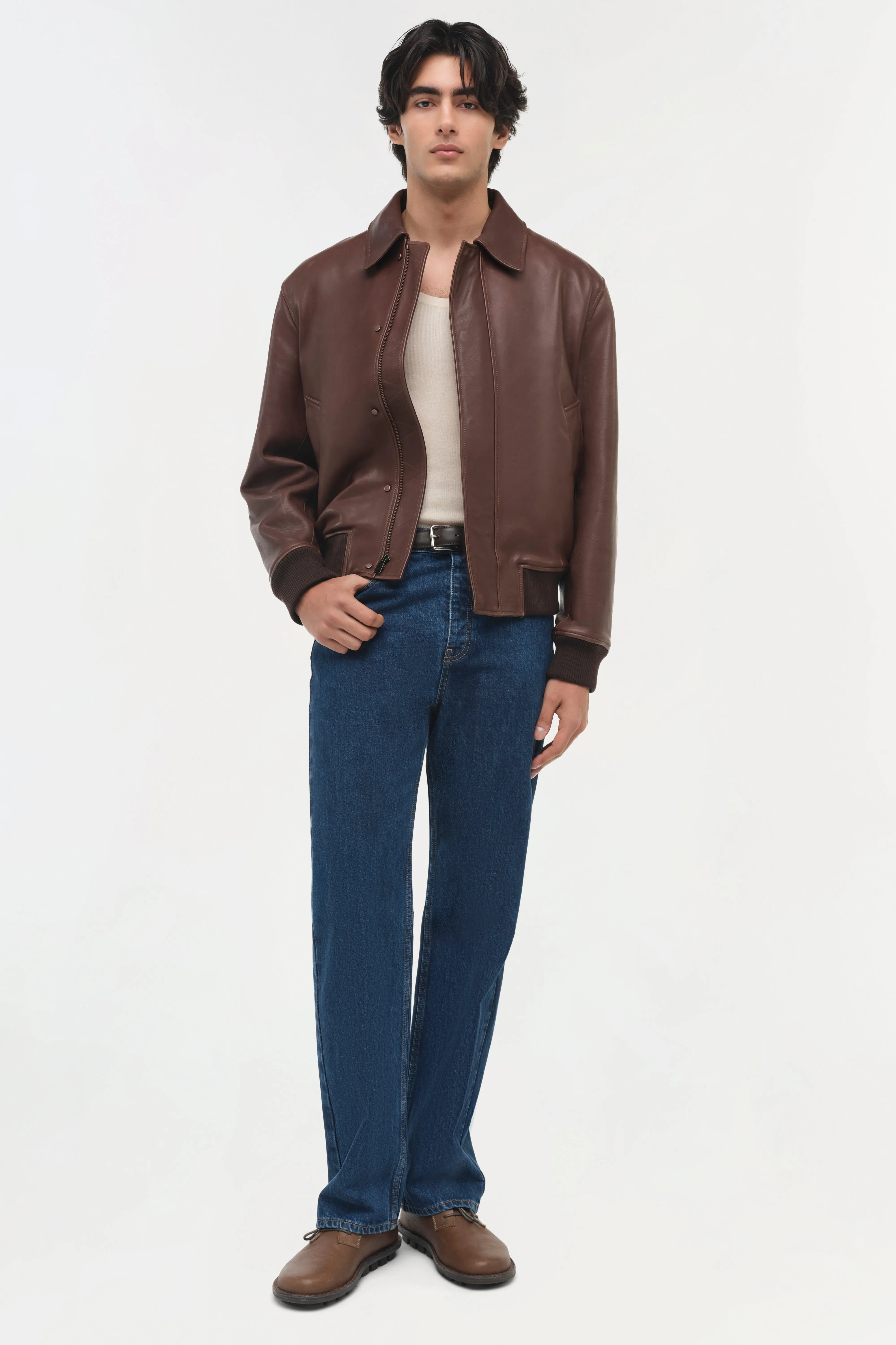 Bauer Leather Jacket sold by Simkhai product image thumbnail 3